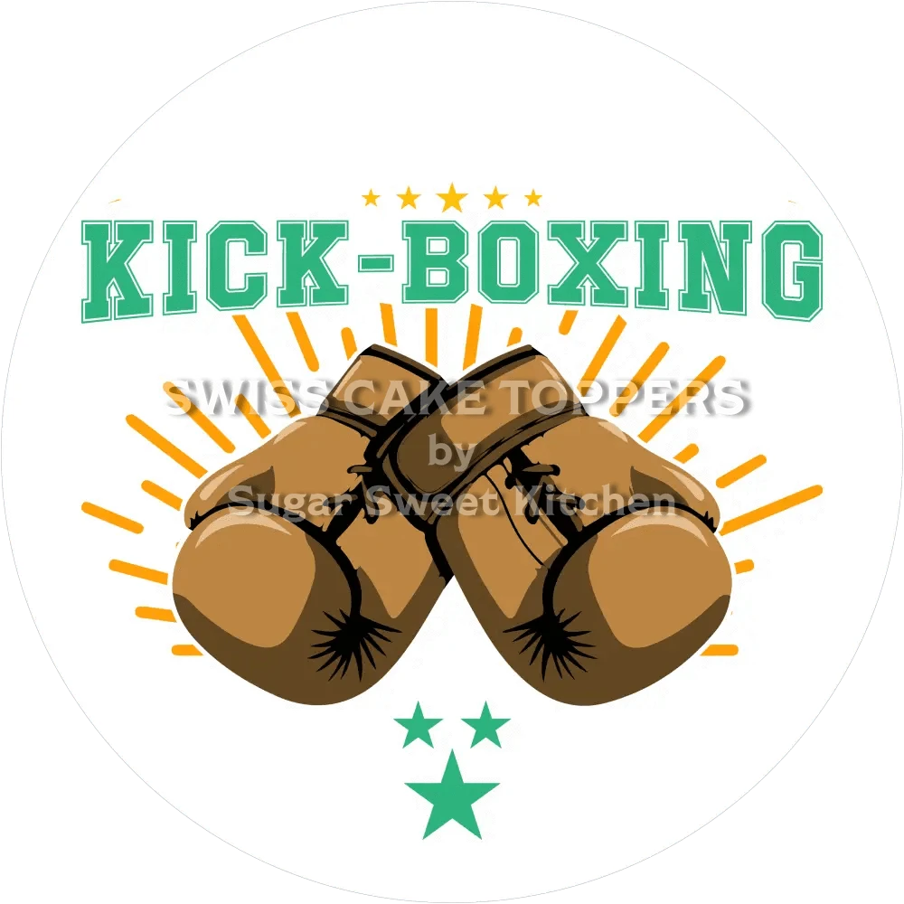 Einmaliger Kick-Boxing-Tortenaufleger1 - personalisierbar - Fondant- Torten- & Cupcakeaufleger Sugar Sweet Kitchen