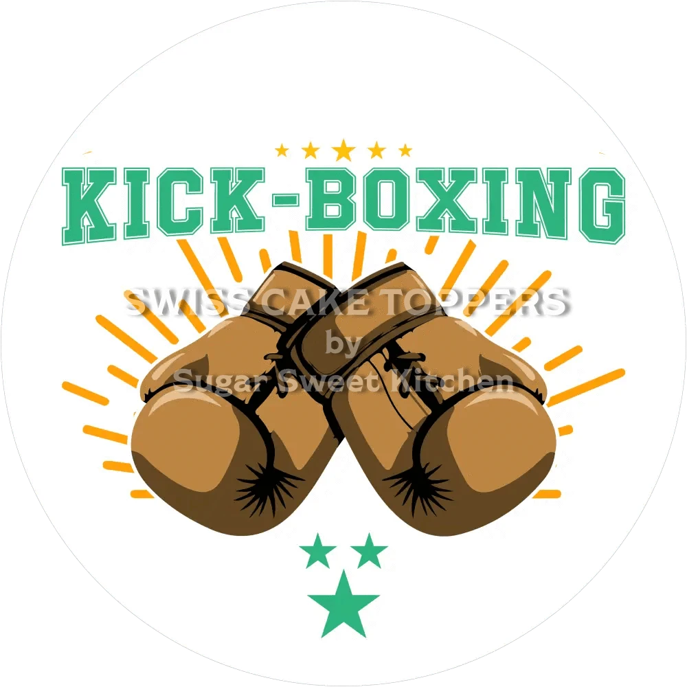 Einmaliger Kick-Boxing-Tortenaufleger1 - personalisierbar - Fondant- Torten- & Cupcakeaufleger Sugar Sweet Kitchen