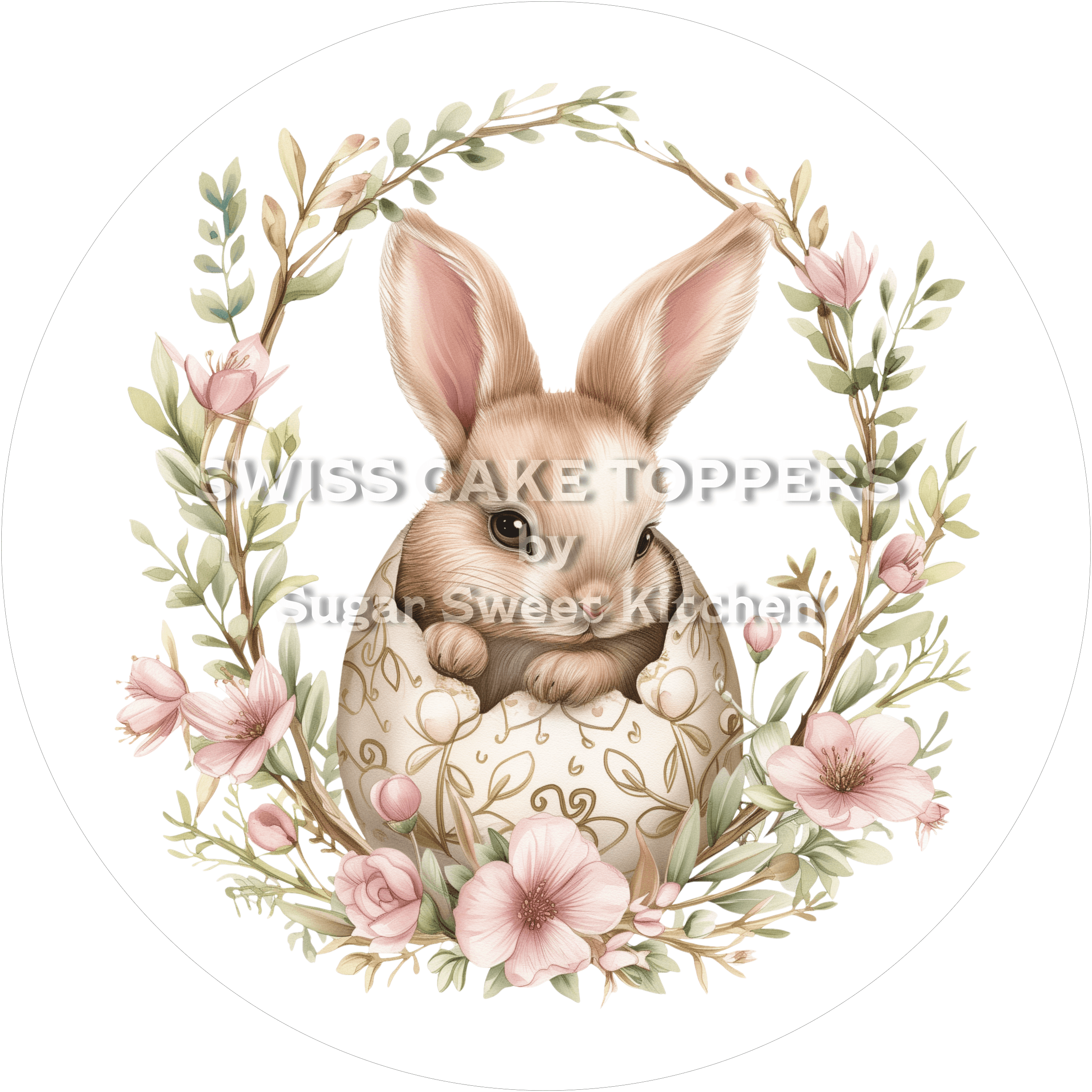 Einmaliger Oster-Tortenaufleger15 - personalisierbar - Fondant- Torten- & Cupcakeaufleger Sugar Sweet Kitchen