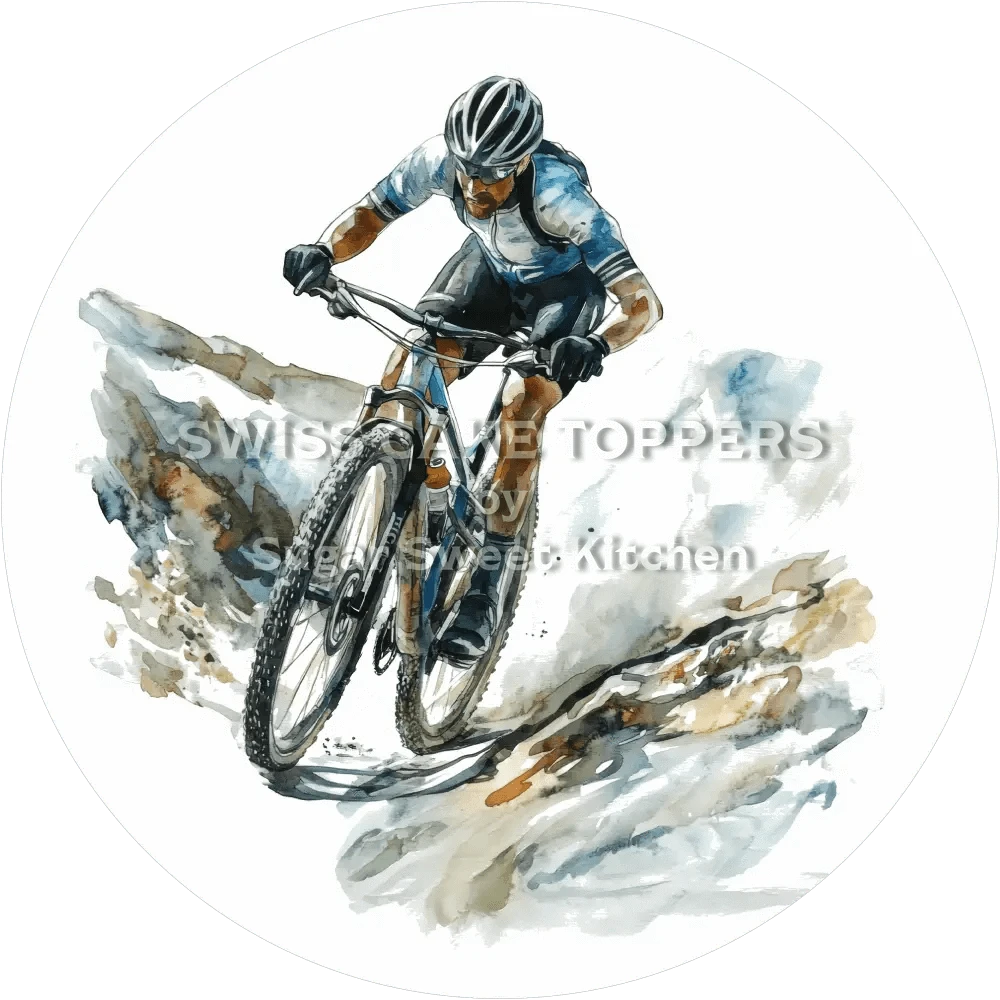 Einmaliger Radsport-Tortenaufleger6 - personalisierbar - Fondant- Torten- & Cupcakeaufleger Sugar Sweet Kitchen