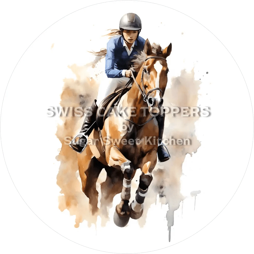 Einmaliger Reiter-Tortenaufleger6 - personalisierbar - Fondant- Torten- & Cupcakeaufleger Sugar Sweet Kitchen