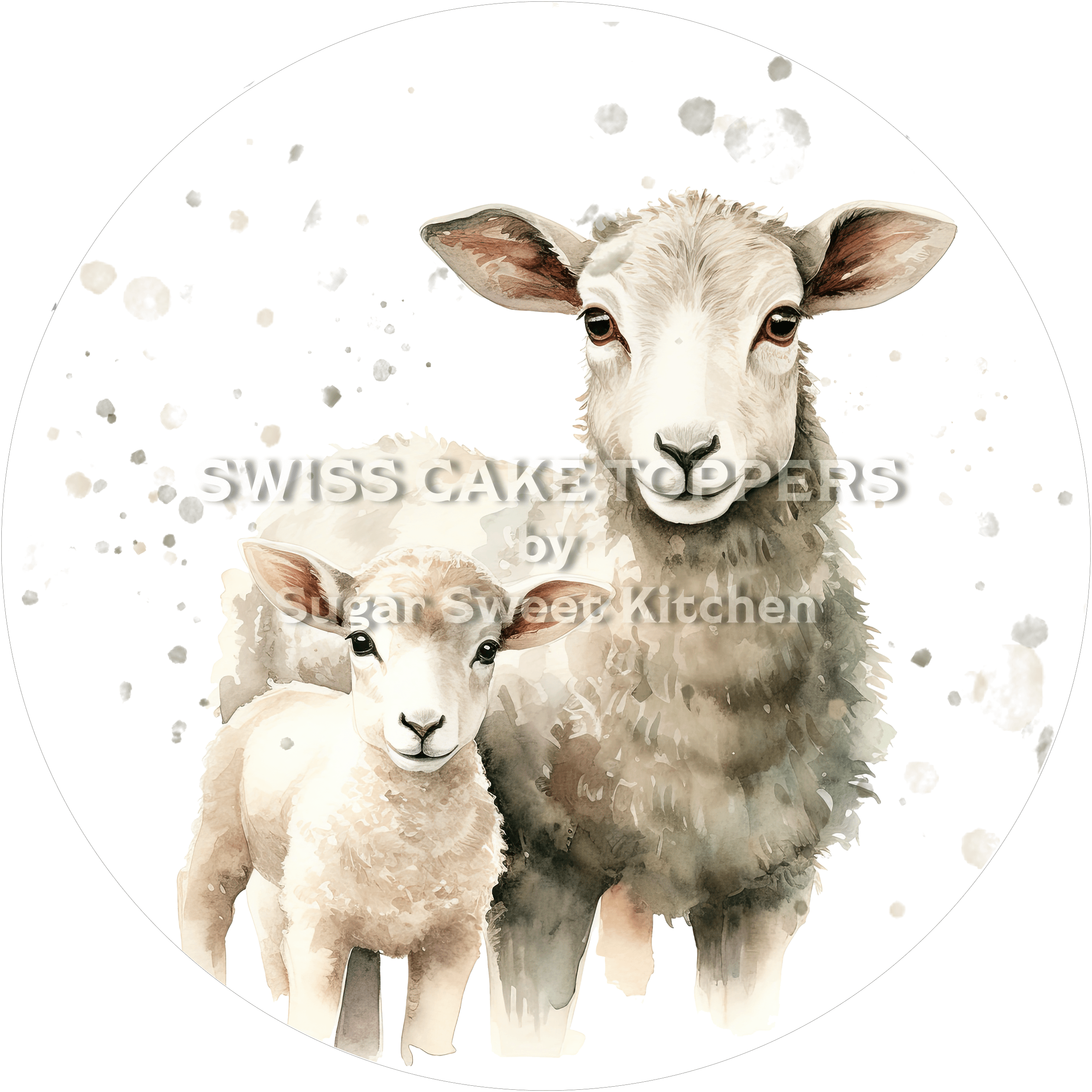 Einmaliger Schaf-Tortenaufleger1 - personalisierbar - Fondant- Torten- & Cupcakeaufleger Sugar Sweet Kitchen
