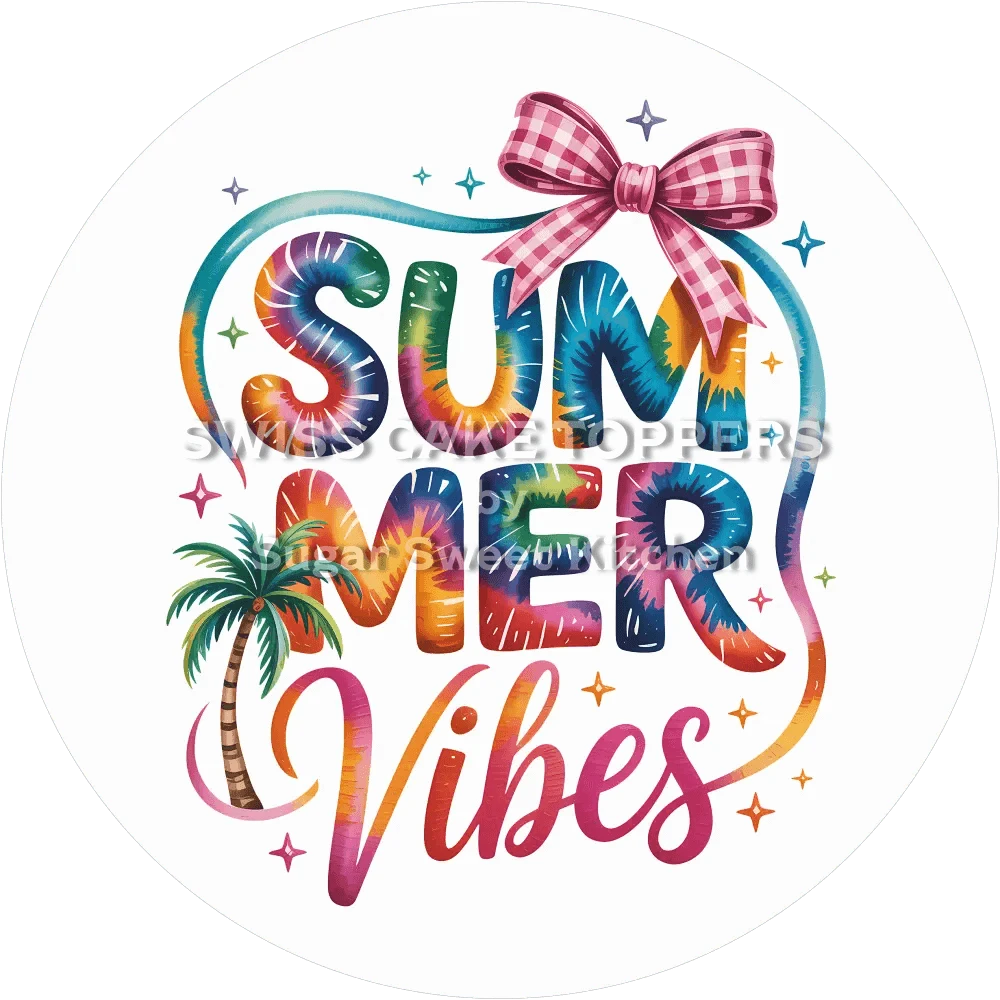 Einmaliger Sommer-Tortenaufleger4 - personalisierbar - Fondant- Torten- & Cupcakeaufleger Sugar Sweet Kitchen