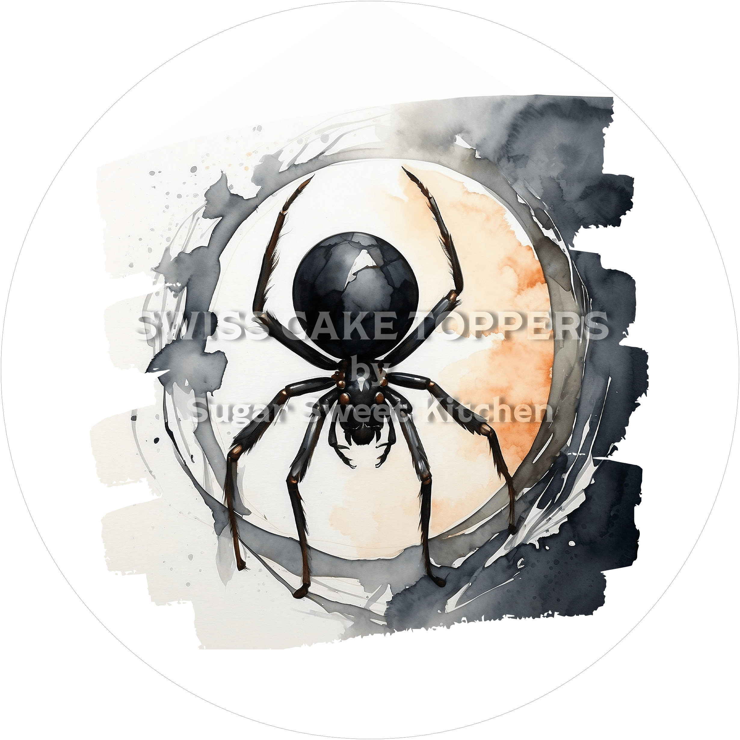 Einmaliger Spinnen-Tortenaufleger3 - personalisierbar - Fondant- Torten- & Cupcakeaufleger Sugar Sweet Kitchen