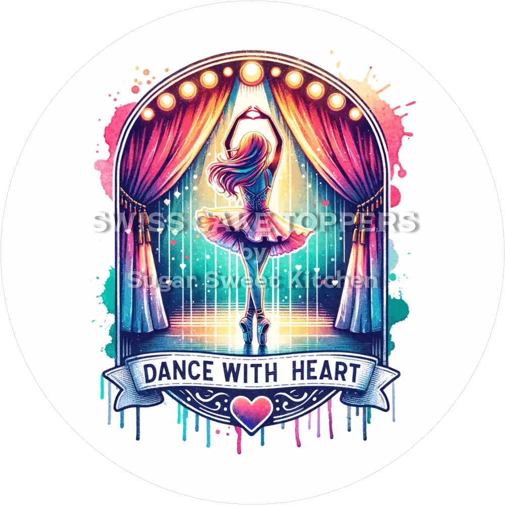 Einmaliger Tanz-Tortenaufleger1 - personalisierbar - Fondant- Torten- & Cupcakeaufleger Sugar Sweet Kitchen