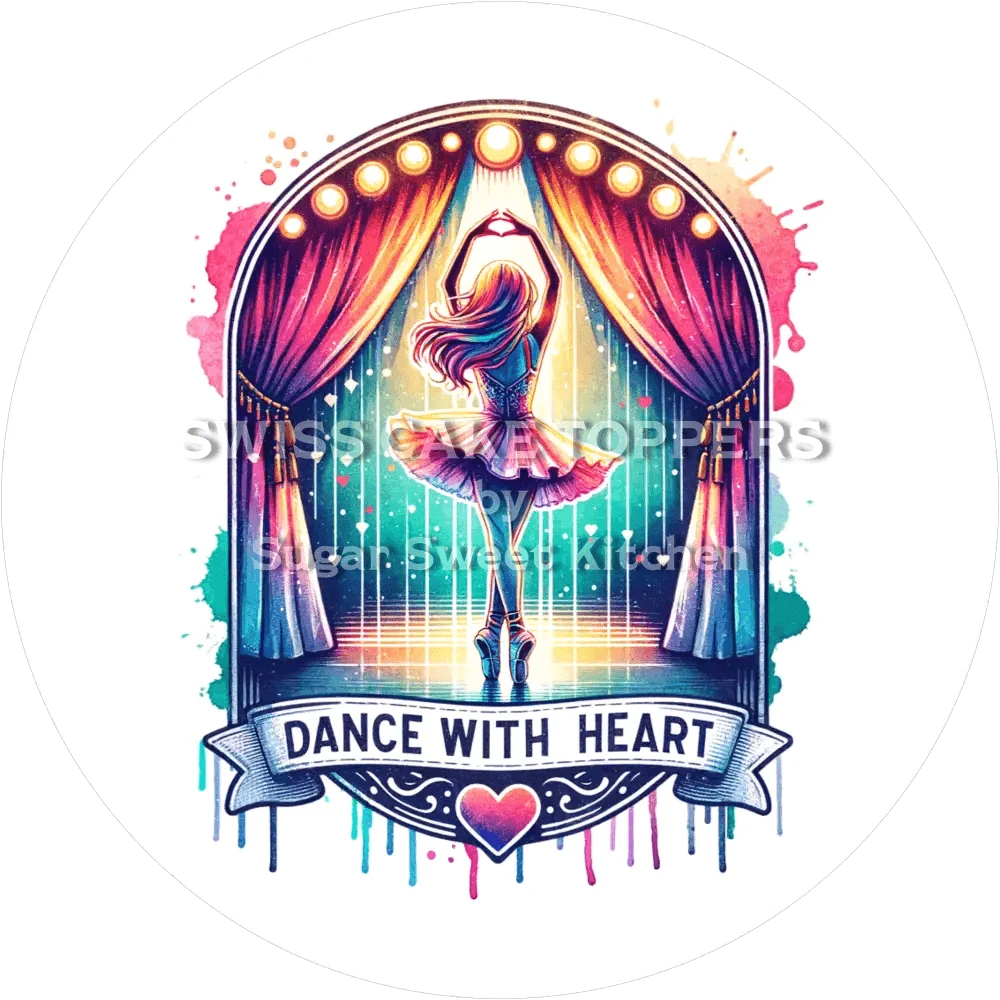 Einmaliger Tanz-Tortenaufleger1 - personalisierbar - Fondant- Torten- & Cupcakeaufleger Sugar Sweet Kitchen