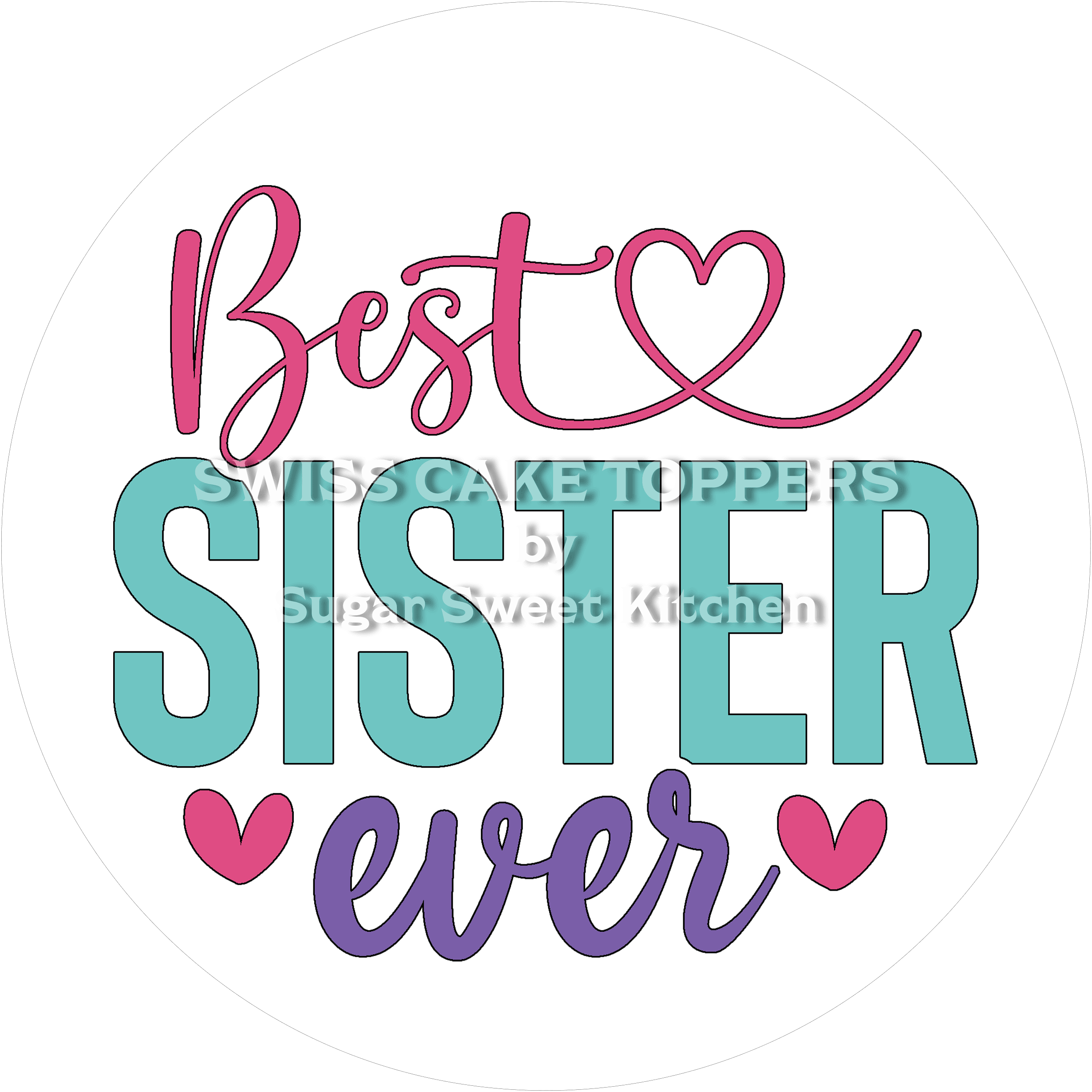 Einmaliger Tortenaufleger für die Familie13 - personalisierbar - Fondant- Torten- & Cupcakeaufleger Sugar Sweet Kitchen