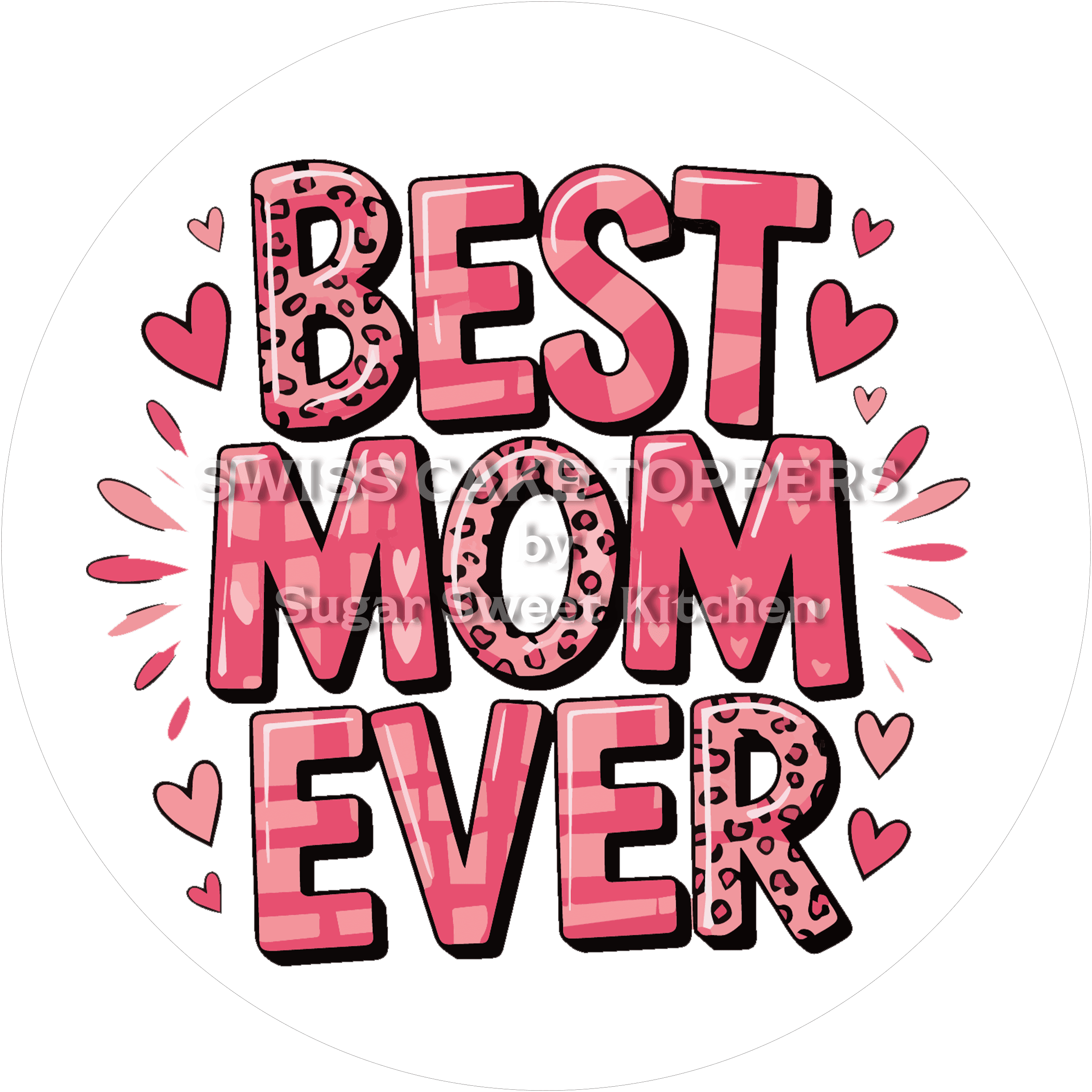 Einmaliger Tortenaufleger für die Familie6- personalisierbar - Fondant- Torten- & Cupcakeaufleger Sugar Sweet Kitchen