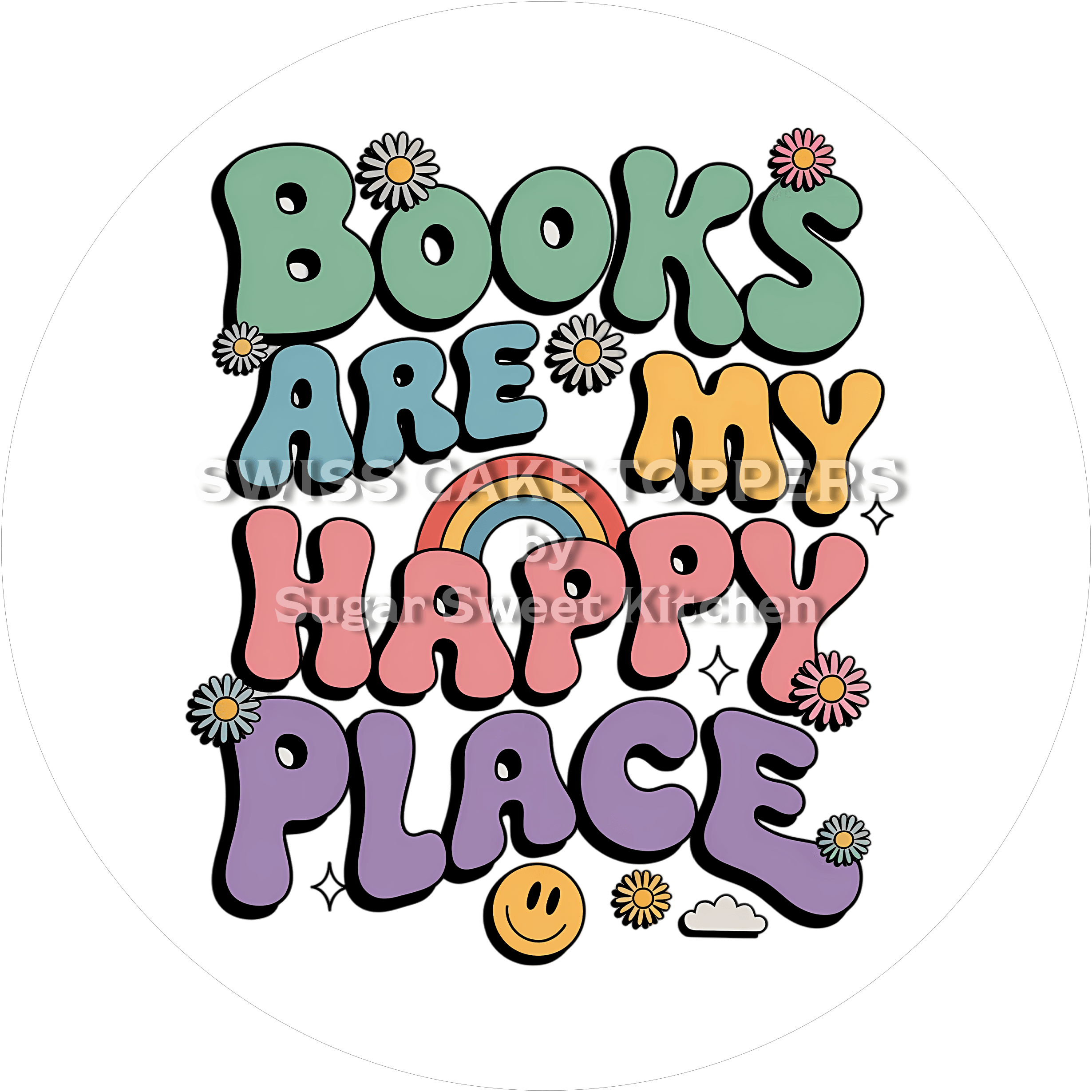 Einmaliger Tortenaufleger Lesen1 - personalisierbar - Fondant- Torten- & Cupcakeaufleger Sugar Sweet Kitchen