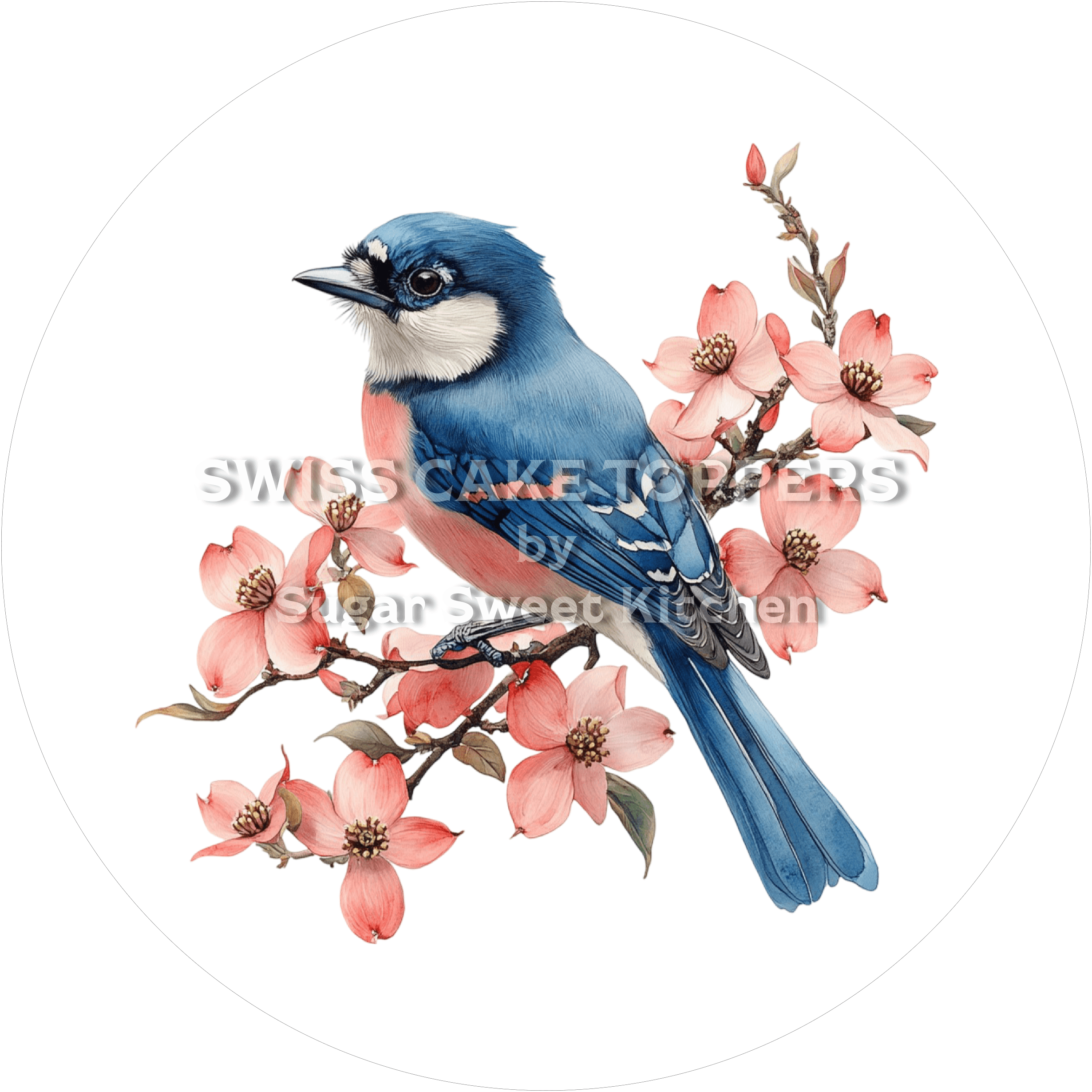 Einmaliger Vogel-Tortenaufleger3 - personalisierbar - Fondant- Torten- & Cupcakeaufleger Sugar Sweet Kitchen