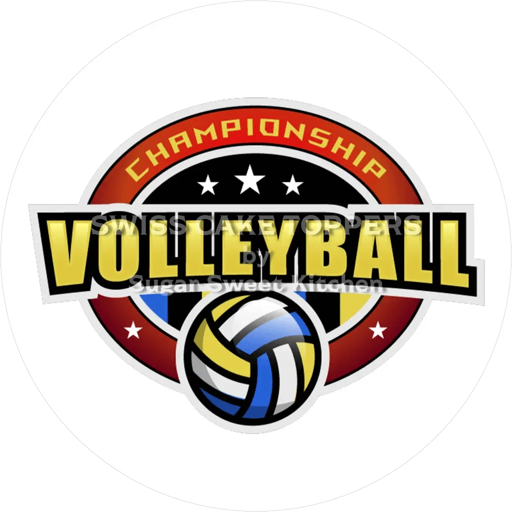 Einmaliger Volleyball-Tortenaufleger2 - personalisierbar - Fondant- Torten- & Cupcakeaufleger Sugar Sweet Kitchen