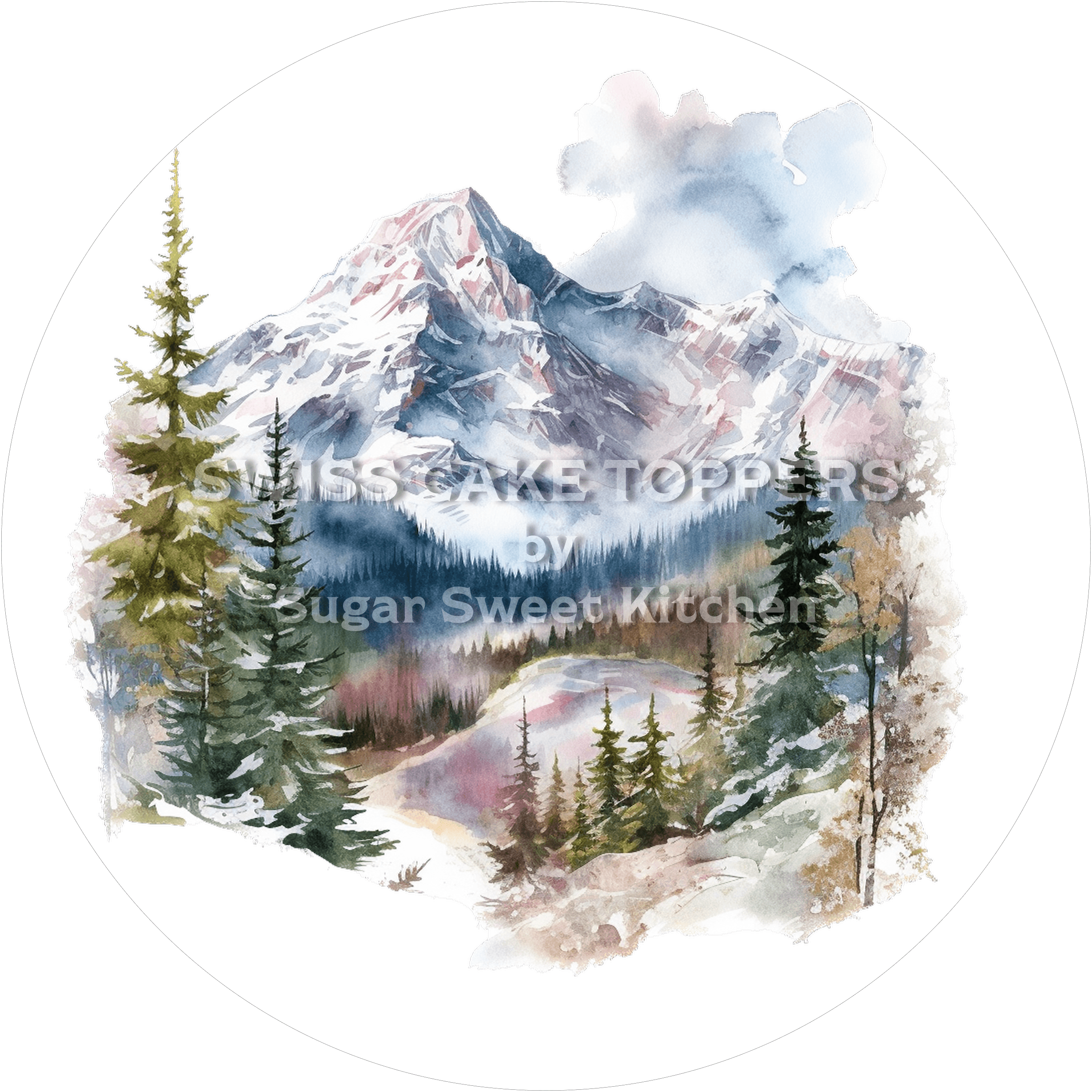 Einmaliger Wald-Tortenaufleger2 - personalisierbar - Fondant- Torten- & Cupcakeaufleger Sugar Sweet Kitchen
