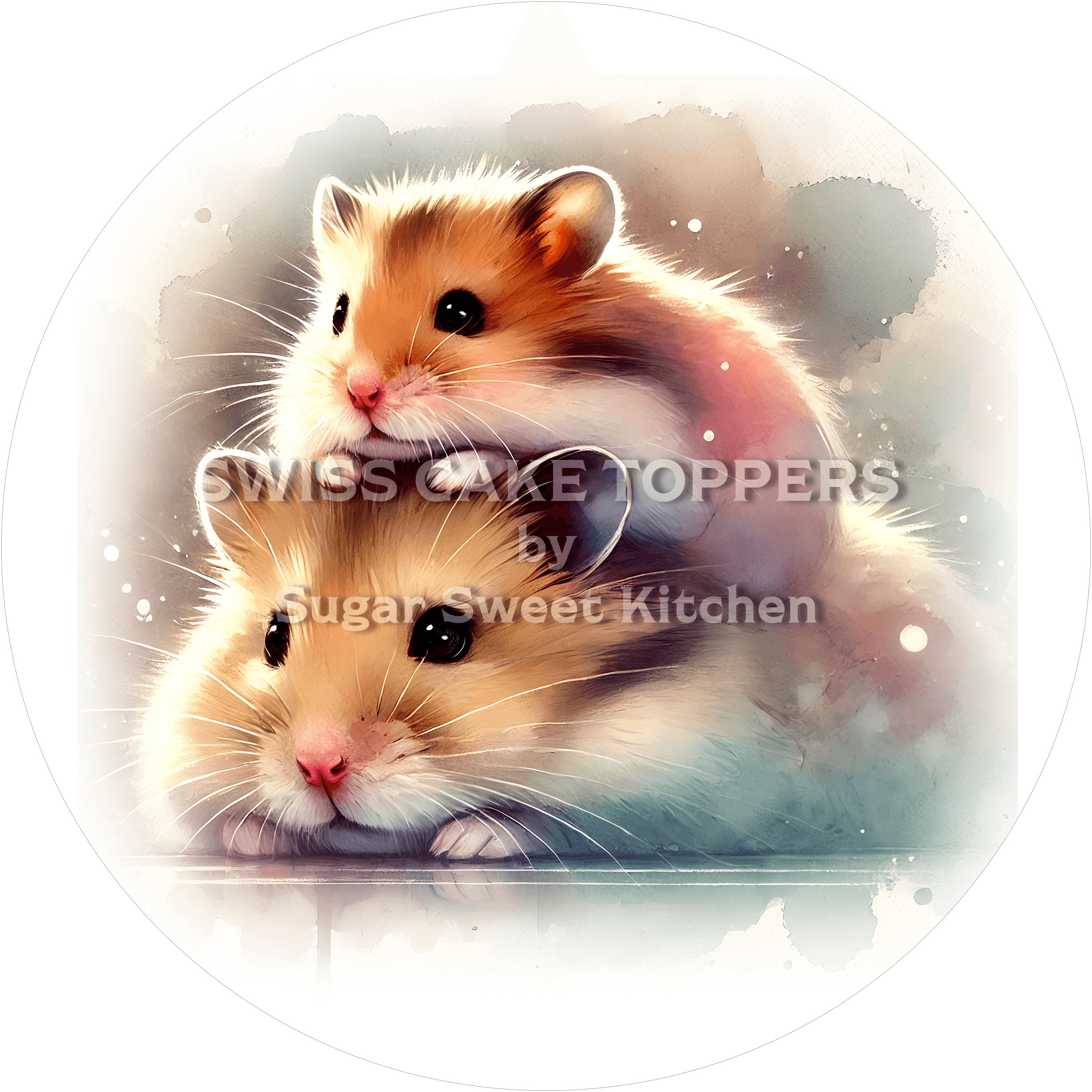 Einzigartiger Hamster-Tortenaufleger3 - personalisierbar - Fondant- Torten- & Cupcakeaufleger Sugar Sweet Kitchen