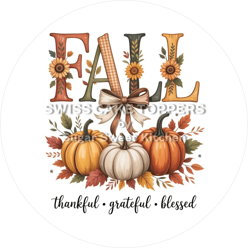 Einzigartiger Herbst-Tortenaufleger3 - personalisierbar - Fondant- Torten- & Cupcakeaufleger Sugar Sweet Kitchen