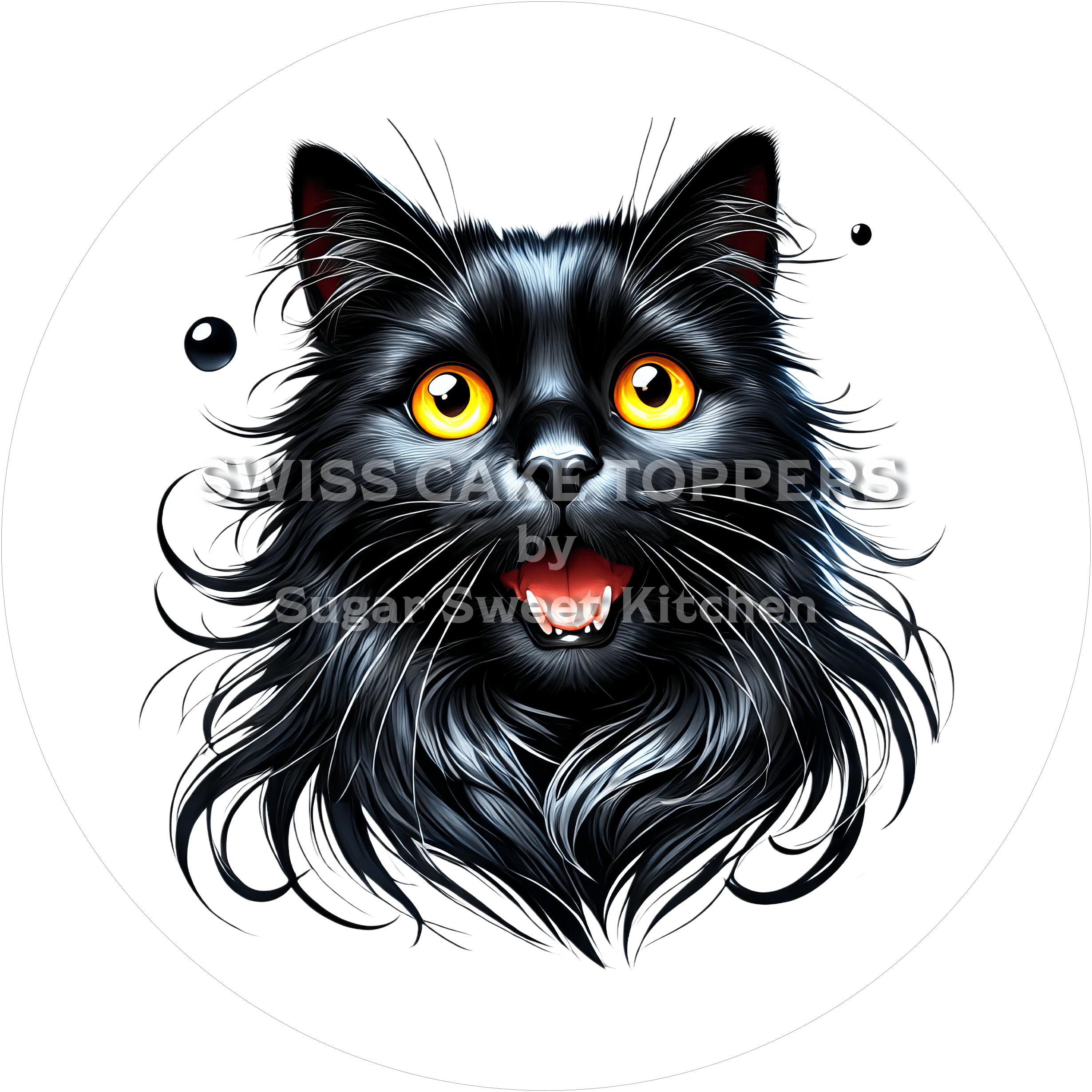 Einzigartiger Katzen-Tortenaufleger1 - personalisierbar - Fondant- Torten- & Cupcakeaufleger Sugar Sweet Kitchen