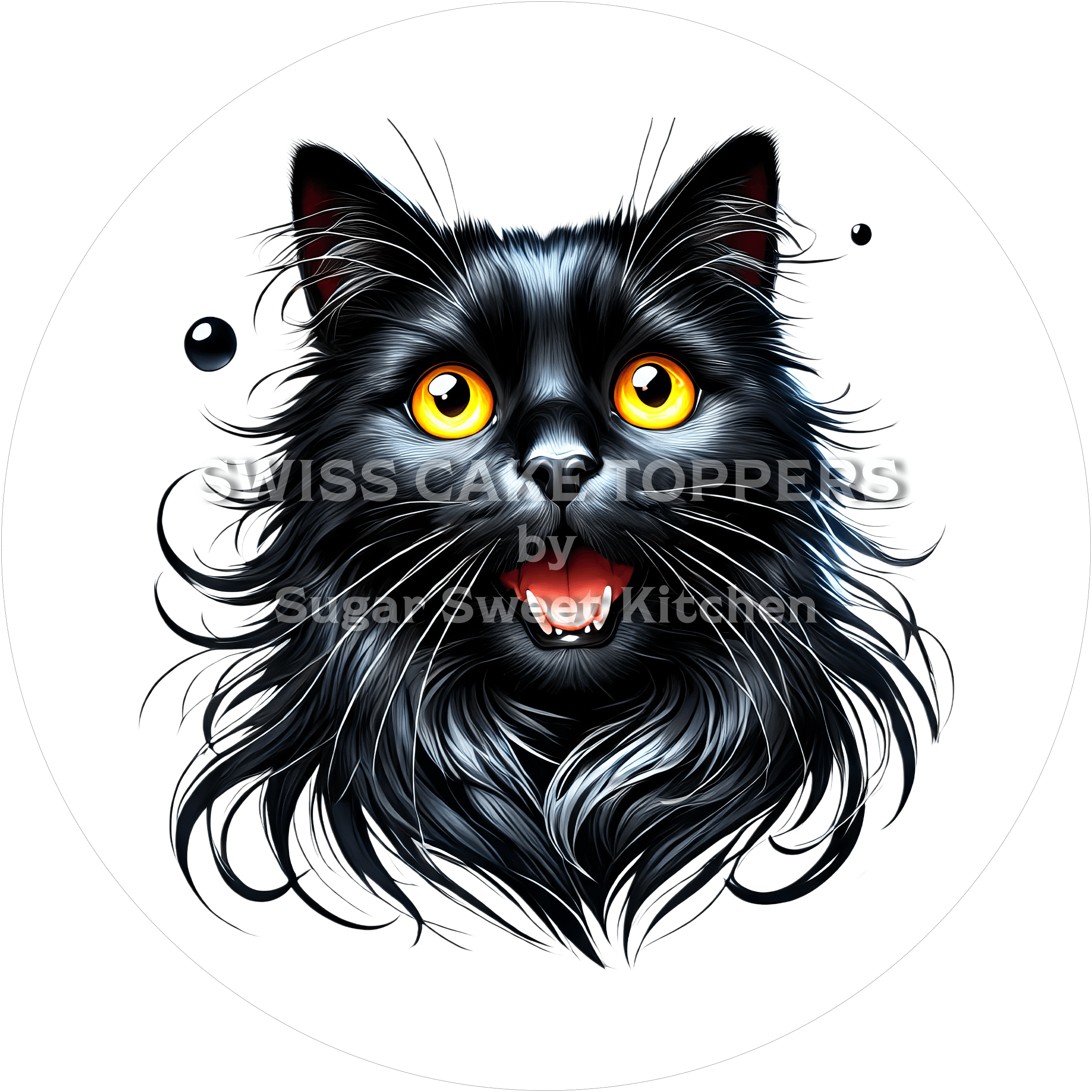 Einzigartiger Katzen-Tortenaufleger1 - personalisierbar - Fondant- Torten- & Cupcakeaufleger Sugar Sweet Kitchen