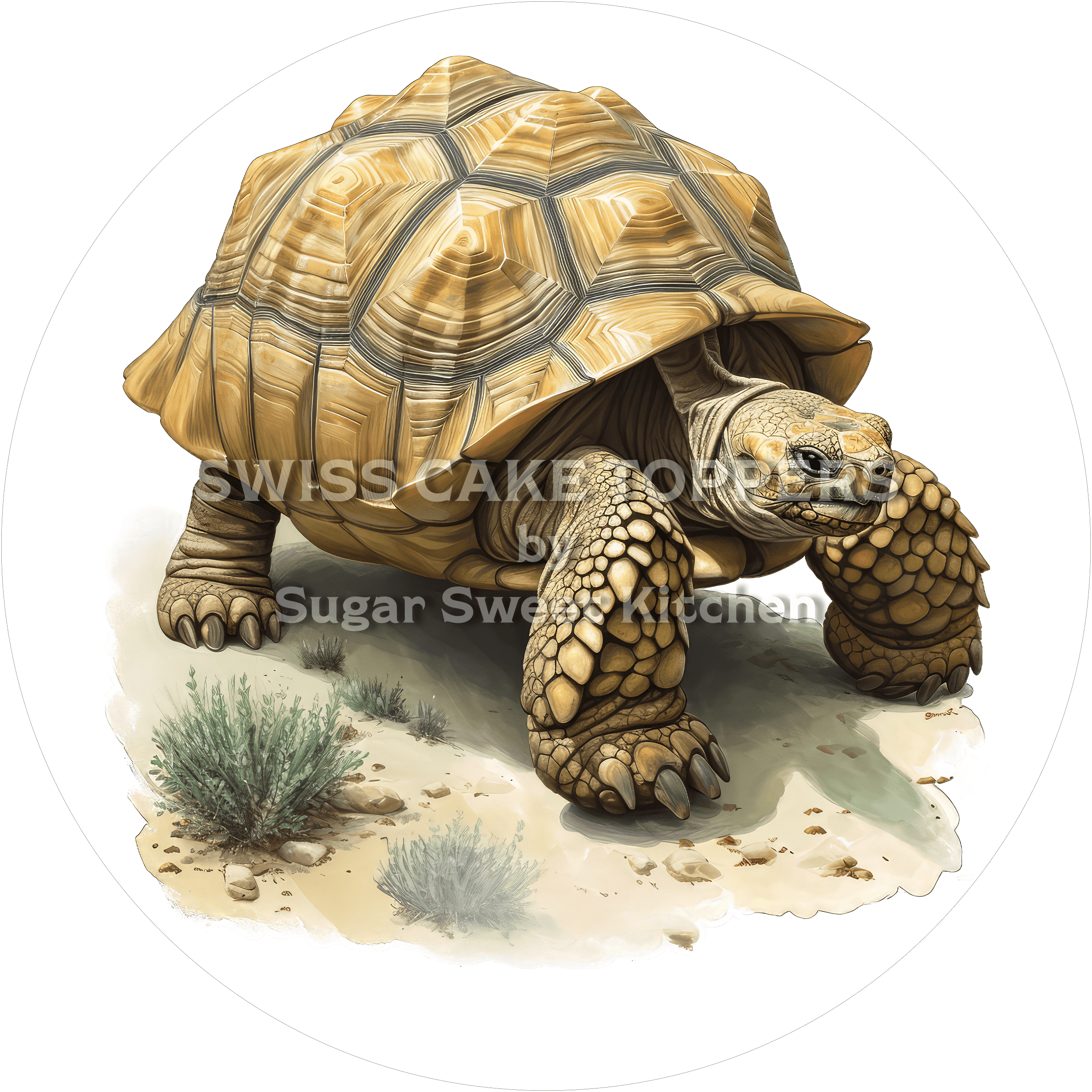 Einzigartiger Schildkröten-Tortenaufleger5 - personalisierbar - Fondant- Torten- & Cupcakeaufleger Sugar Sweet Kitchen