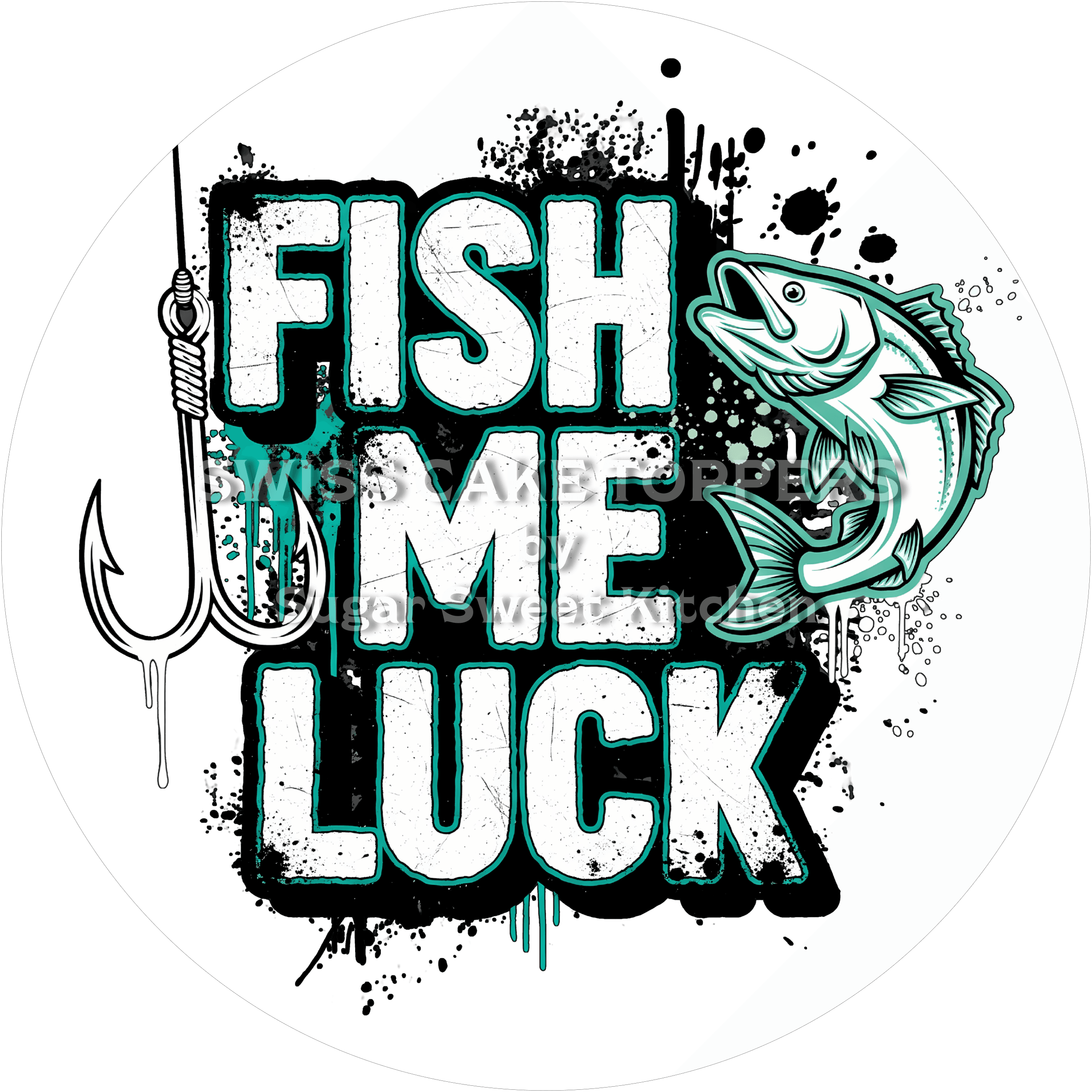 Einzigartiger Tortenaufleger Fischen4 - personalisierbar - Fondant- Torten- & Cupcakeaufleger Sugar Sweet Kitchen