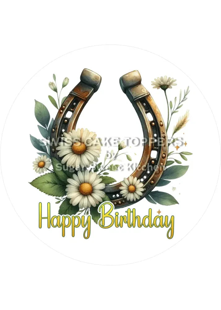 Einzigartiger Tortenaufleger Western9 - personalisierbar - Fondant- Torten- & Cupcakeaufleger Sugar Sweet Kitchen