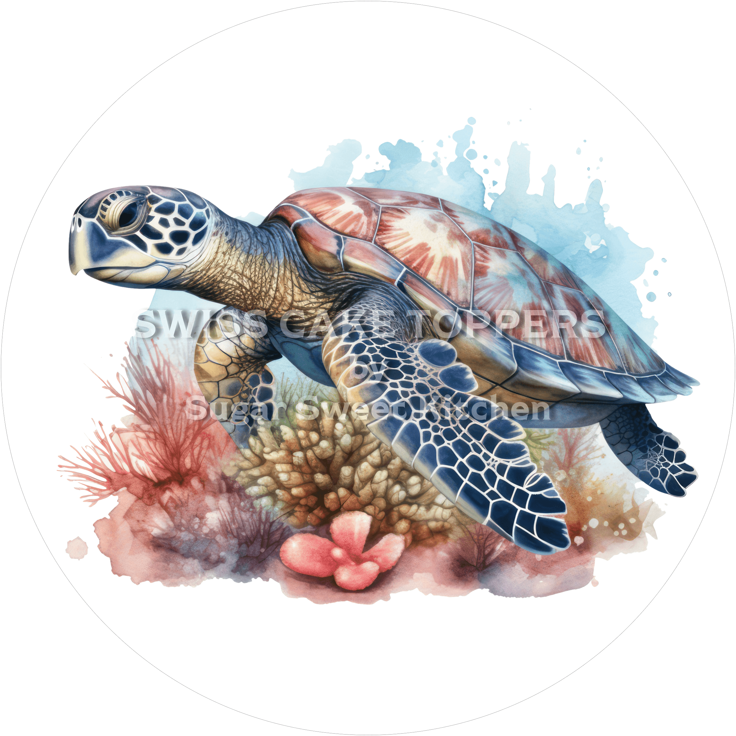 Einzigartiger Turtle-Tortenaufleger8 - personalisierbar - Fondant- Torten- & Cupcakeaufleger Sugar Sweet Kitchen