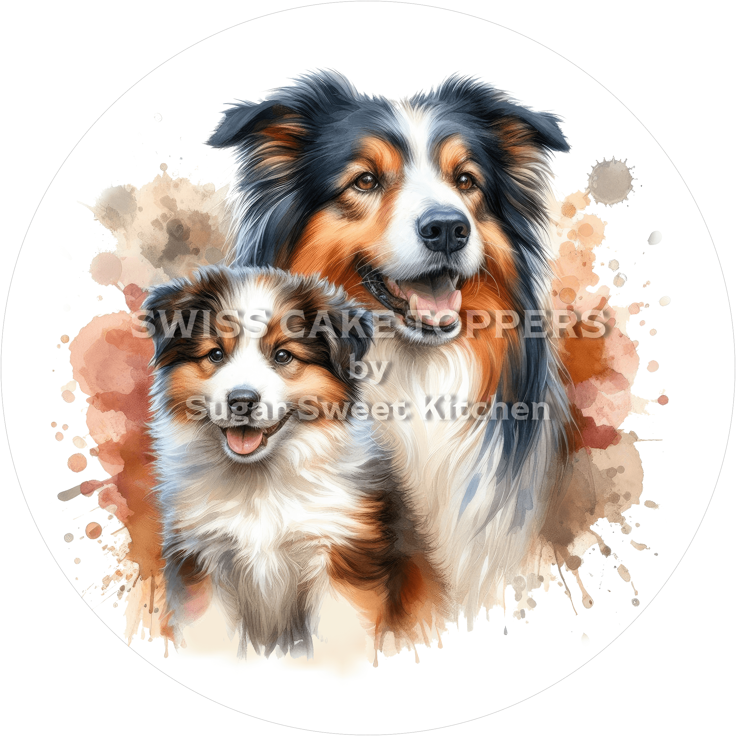 Entzückender Hunde-Tortenaufleger19 - personalisierbar - Fondant- Torten- & Cupcakeaufleger Sugar Sweet Kitchen