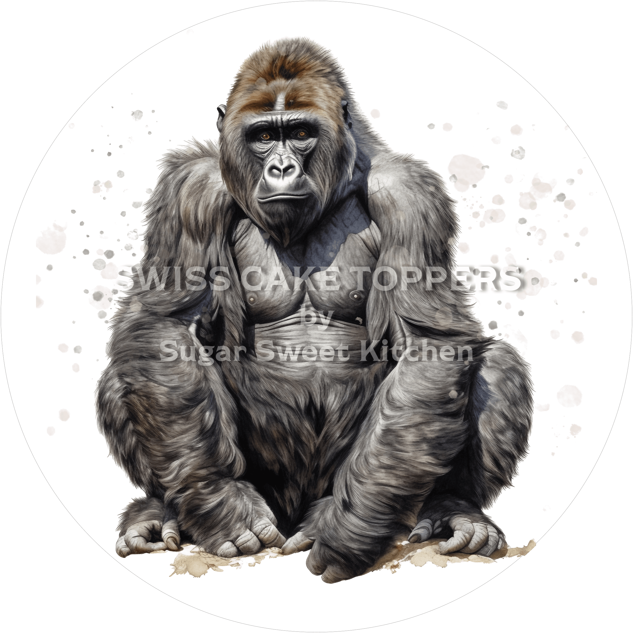 Exklusiver Affen-Tortenaufleger7 - personalisierbar - Fondant- Torten- & Cupcakeaufleger Sugar Sweet Kitchen
