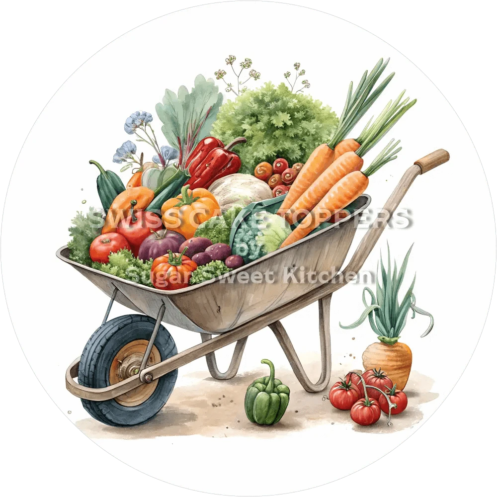 Exklusiver Garten-Tortenaufleger1 - personalisierbar - Fondant- Torten- & Cupcakeaufleger Sugar Sweet Kitchen