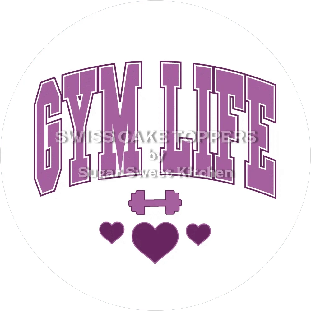 Exklusiver Gym-Tortenaufleger8 - personalisierbar - Fondant- Torten- & Cupcakeaufleger Sugar Sweet Kitchen