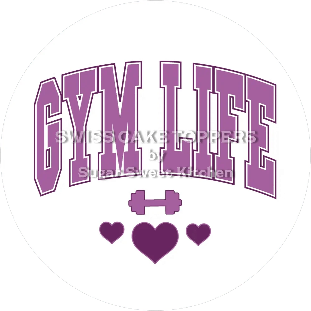 Exklusiver Gym-Tortenaufleger8 - personalisierbar - Fondant- Torten- & Cupcakeaufleger Sugar Sweet Kitchen