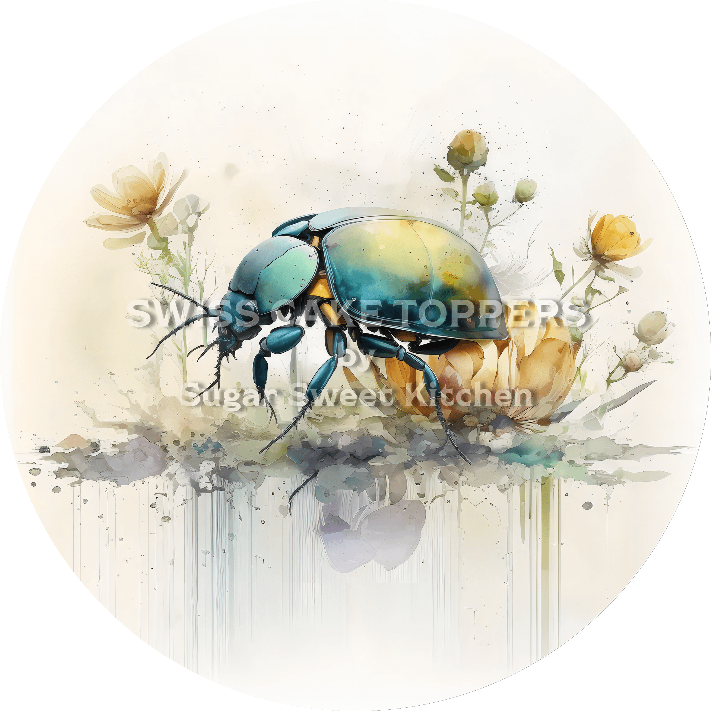 Exklusiver Käfer-Tortenaufleger7 - personalisierbar - Fondant- Torten- & Cupcakeaufleger Sugar Sweet Kitchen