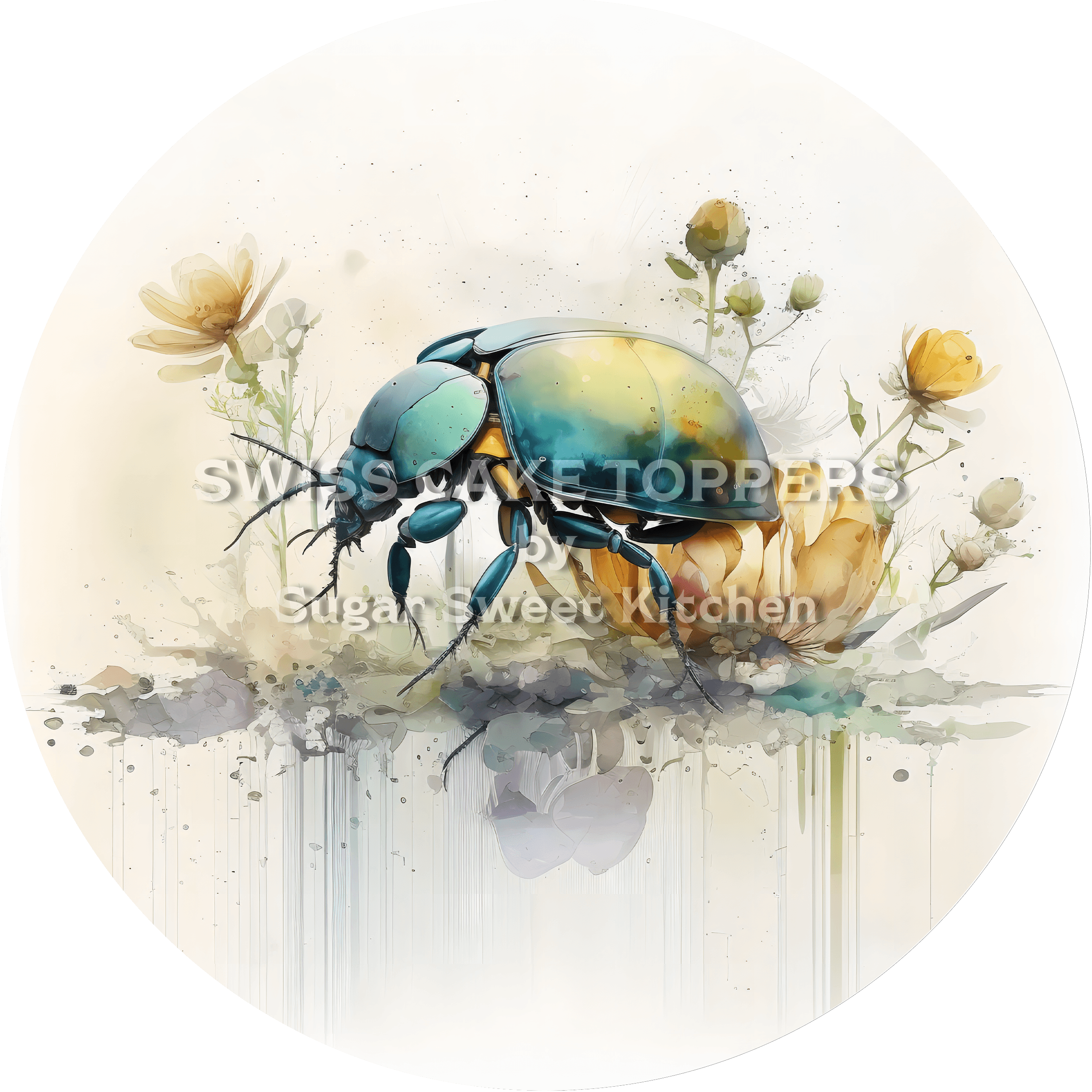 Exklusiver Käfer-Tortenaufleger7 - personalisierbar - Fondant- Torten- & Cupcakeaufleger Sugar Sweet Kitchen