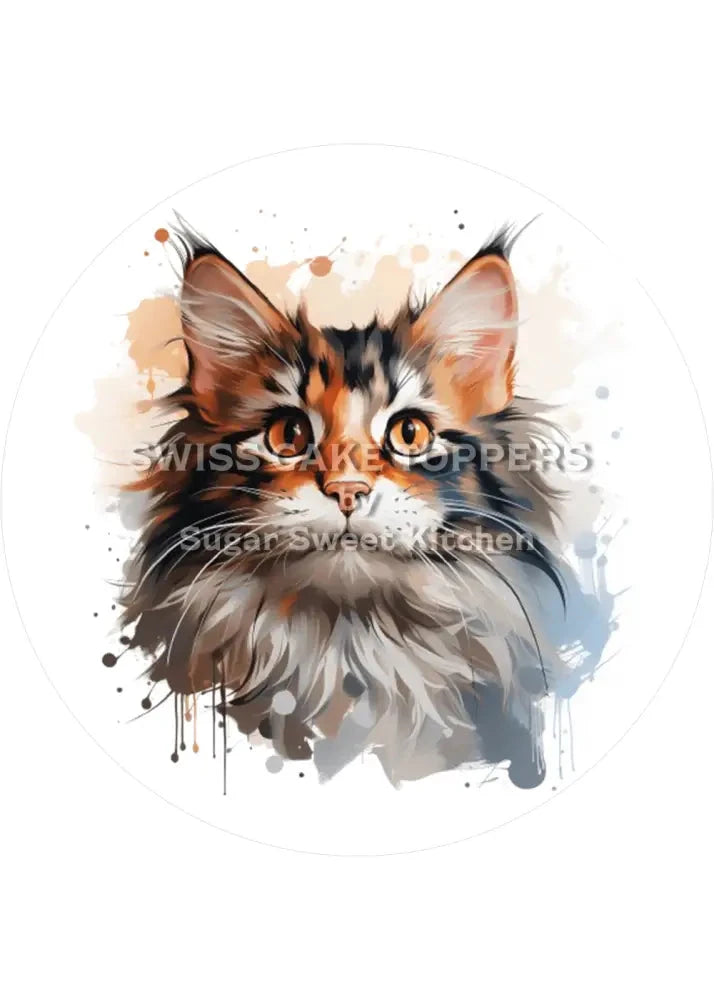 Exklusiver Katzen-Tortenaufleger11 - personalisierbar - Fondant- Torten- & Cupcakeaufleger Sugar Sweet Kitchen