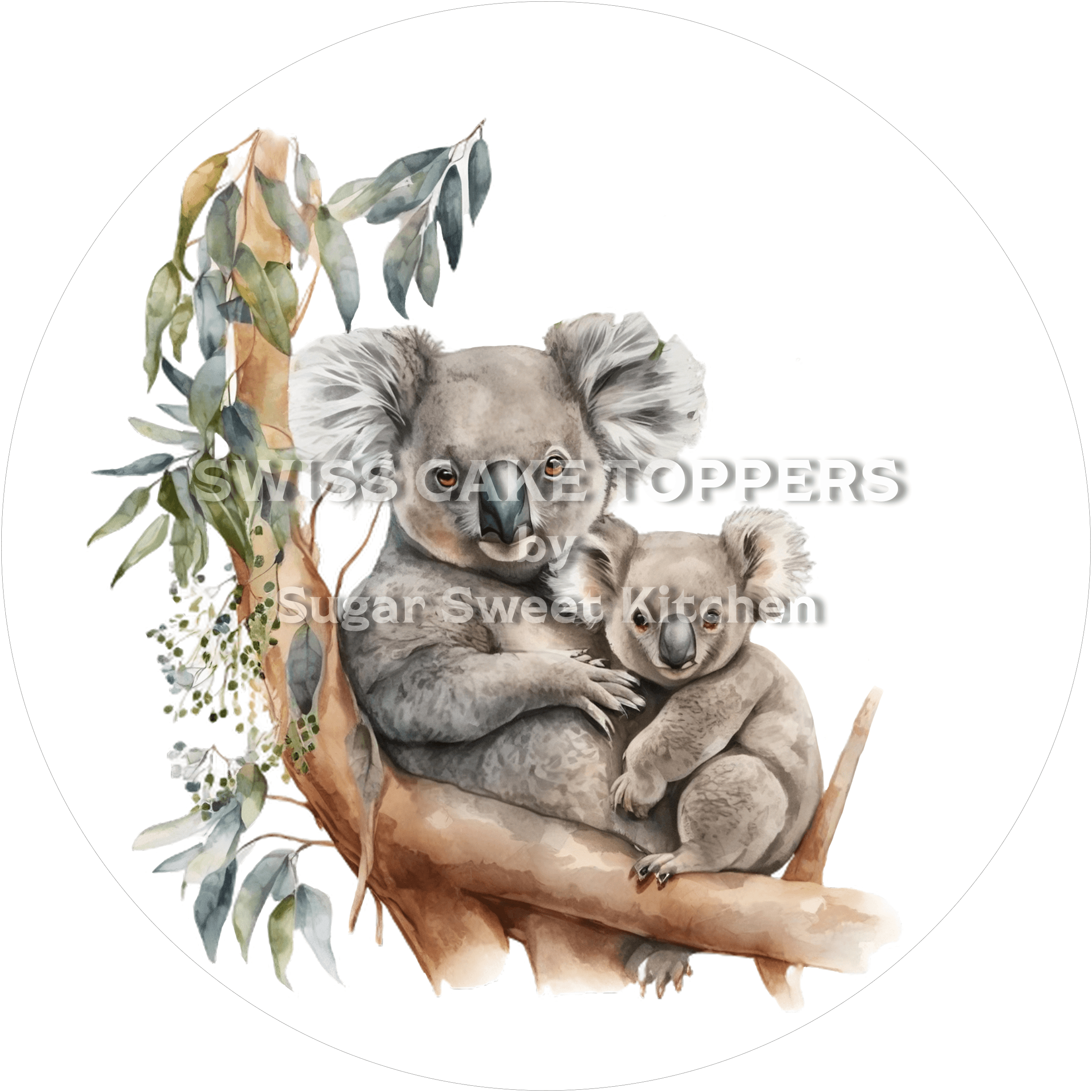 Exklusiver Koala-Tortenaufleger6 - personalisierbar - Fondant- Torten- & Cupcakeaufleger Sugar Sweet Kitchen