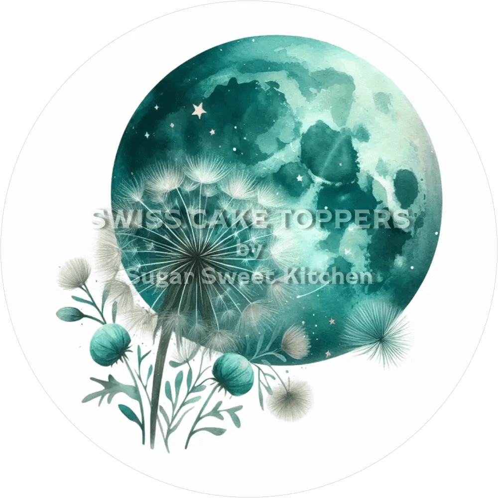 Exklusiver Mond-Tortenaufleger20 - personalisierbar - Fondant- Torten- & Cupcakeaufleger Sugar Sweet Kitchen