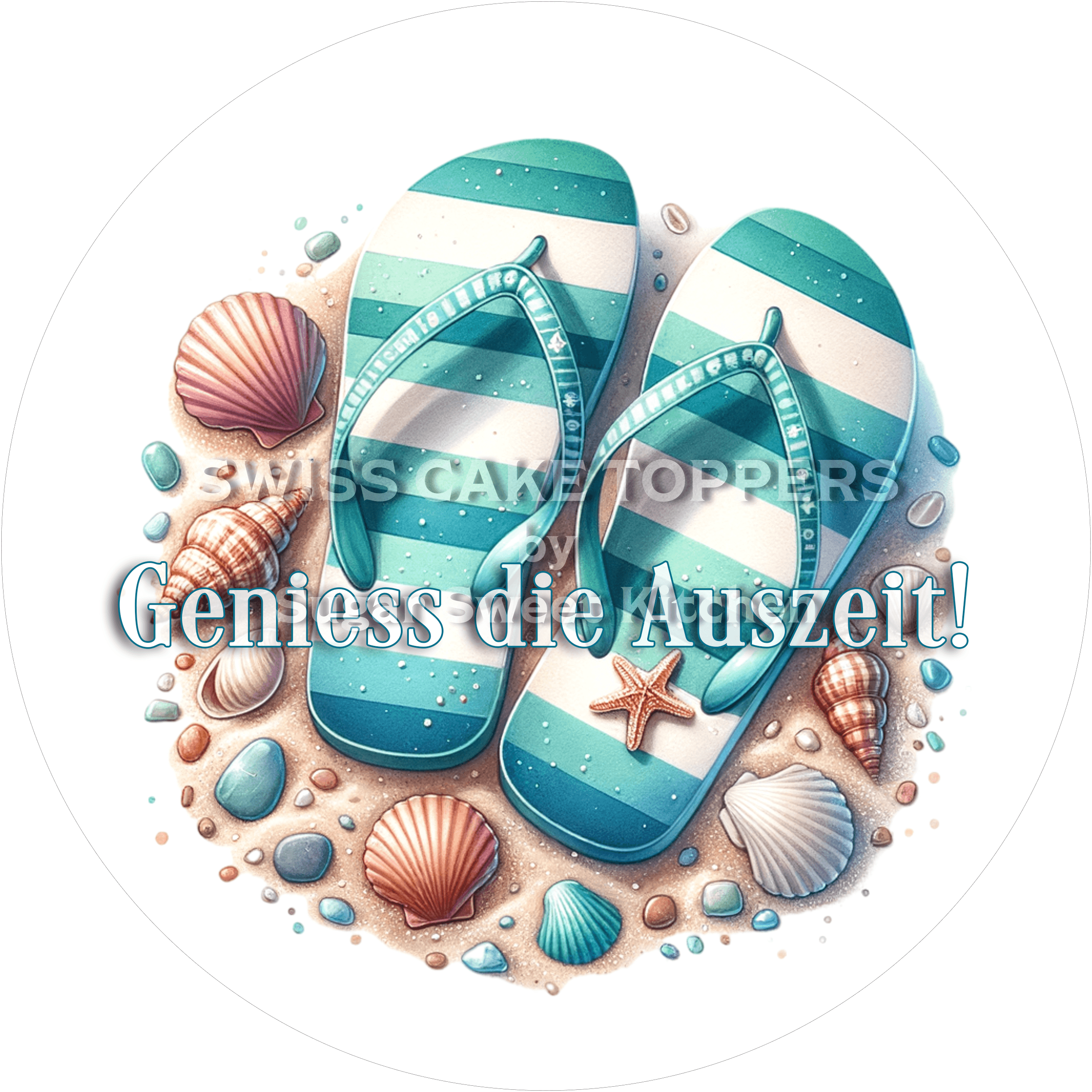 Exklusiver Reise-Tortenaufleger3 - personalisierbar - Fondant- Torten- & Cupcakeaufleger Sugar Sweet Kitchen