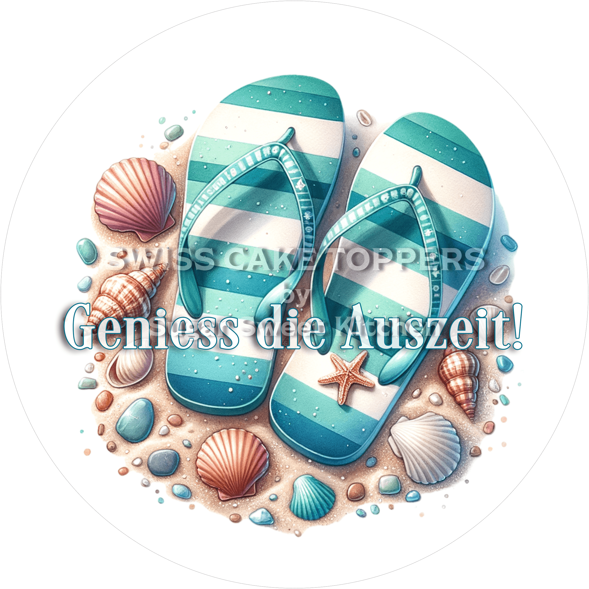 Exklusiver Reise-Tortenaufleger3 - personalisierbar - Fondant- Torten- & Cupcakeaufleger Sugar Sweet Kitchen