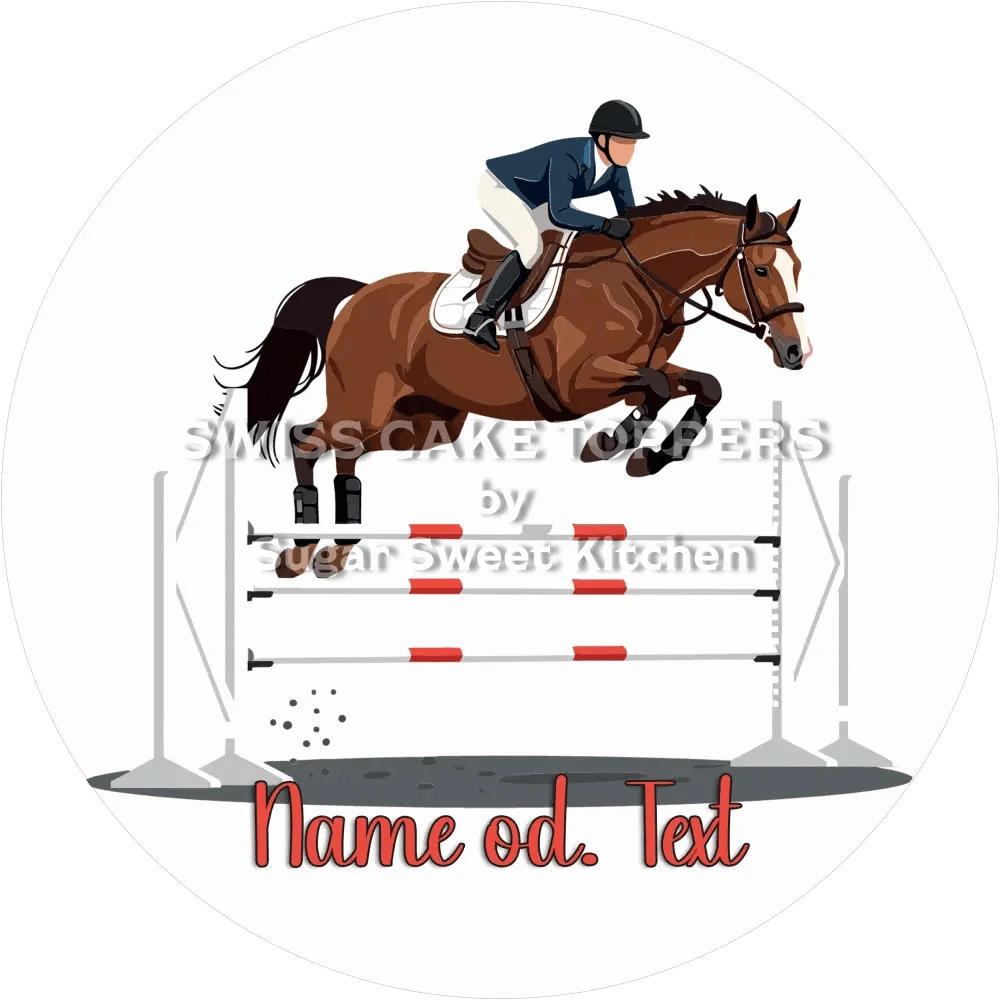 Exklusiver Reiter-Tortenaufleger8 mit Name od. Text - Fondant- Torten- & Cupcakeaufleger Sugar Sweet Kitchen