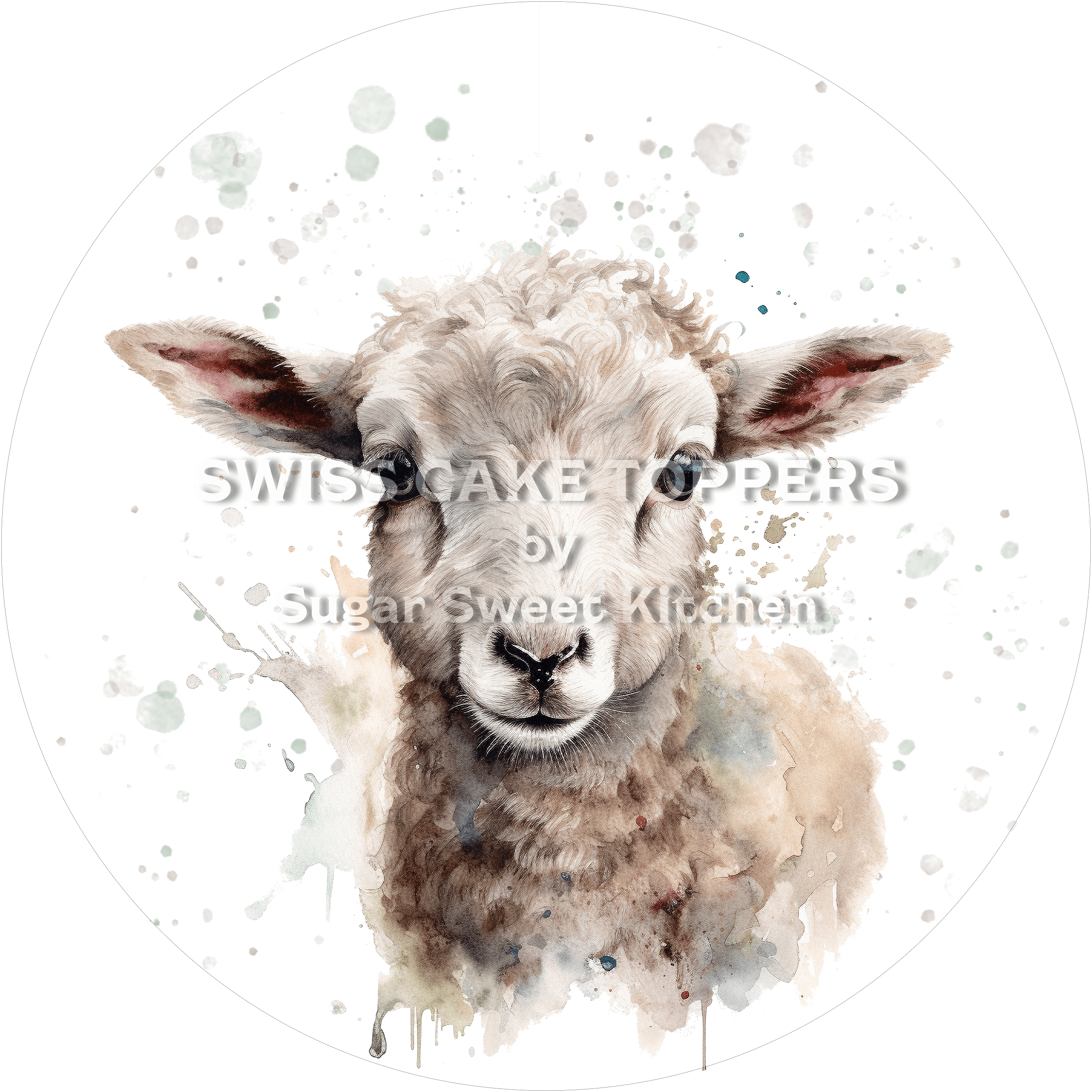 Exklusiver Schaf-Tortenaufleger3 - personalisierbar - Fondant- Torten- & Cupcakeaufleger Sugar Sweet Kitchen