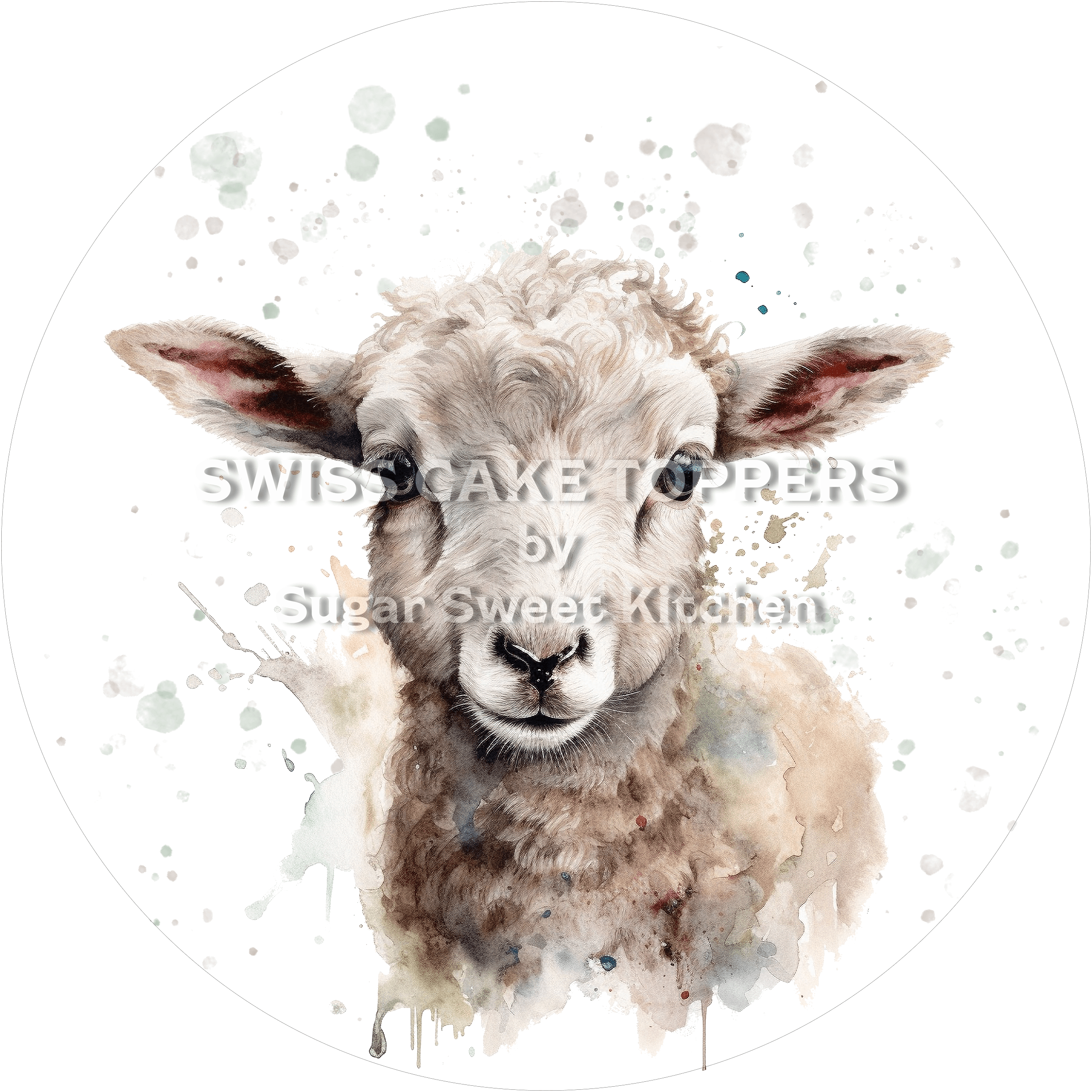 Exklusiver Schaf-Tortenaufleger3 - personalisierbar - Fondant- Torten- & Cupcakeaufleger Sugar Sweet Kitchen