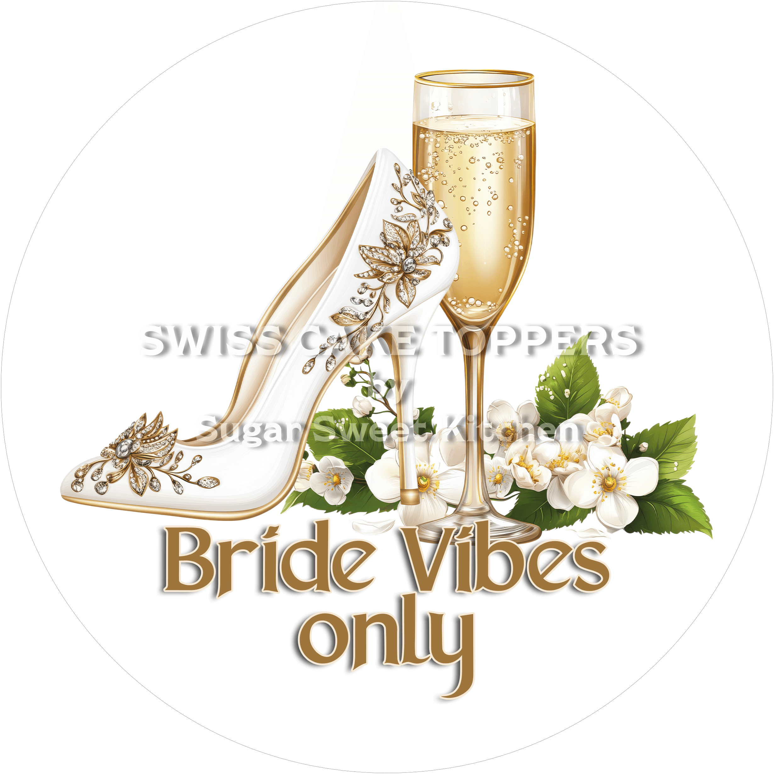 Exklusiver Team Bride Tortenaufleger - personalisierbar - Fondant- Torten- & Cupcakeaufleger Sugar Sweet Kitchen