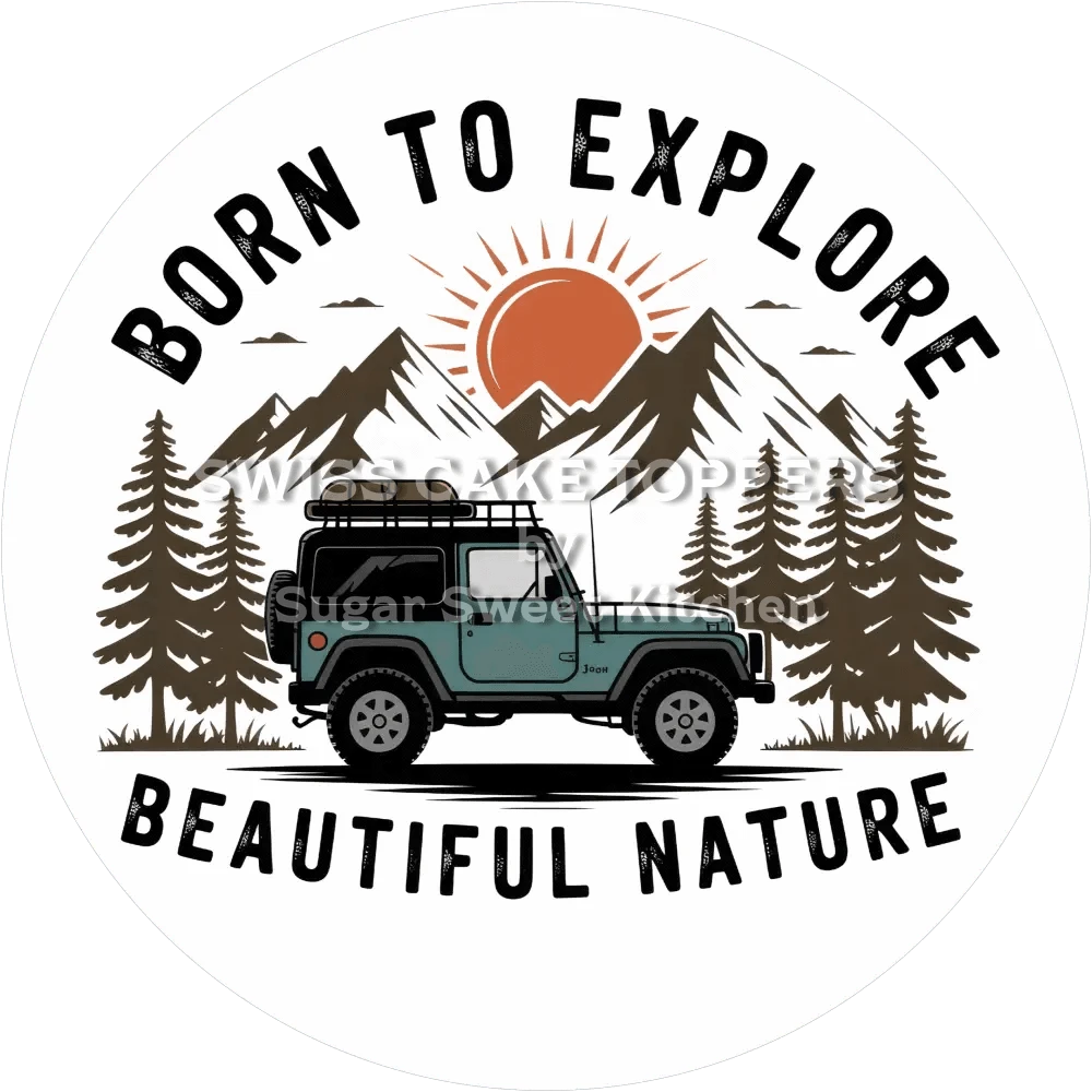 Exklusiver Tortenaufleger Camping7 - personalisierbar - Fondant- Torten- & Cupcakeaufleger Sugar Sweet Kitchen