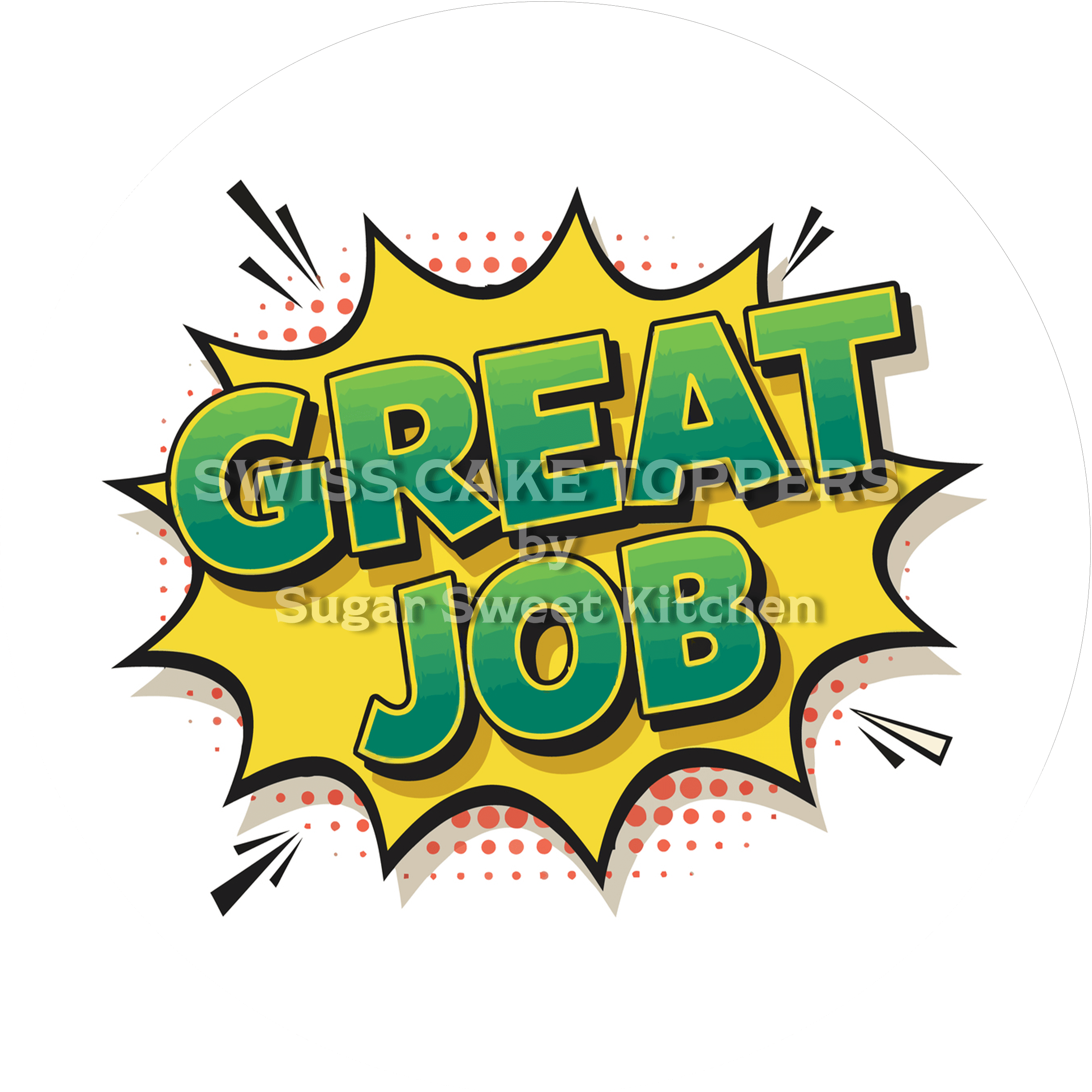 Exklusiver Tortenaufleger für berufliche Meilensteine - personalisierbar - Fondant- Torten- & Cupcakeaufleger Sugar