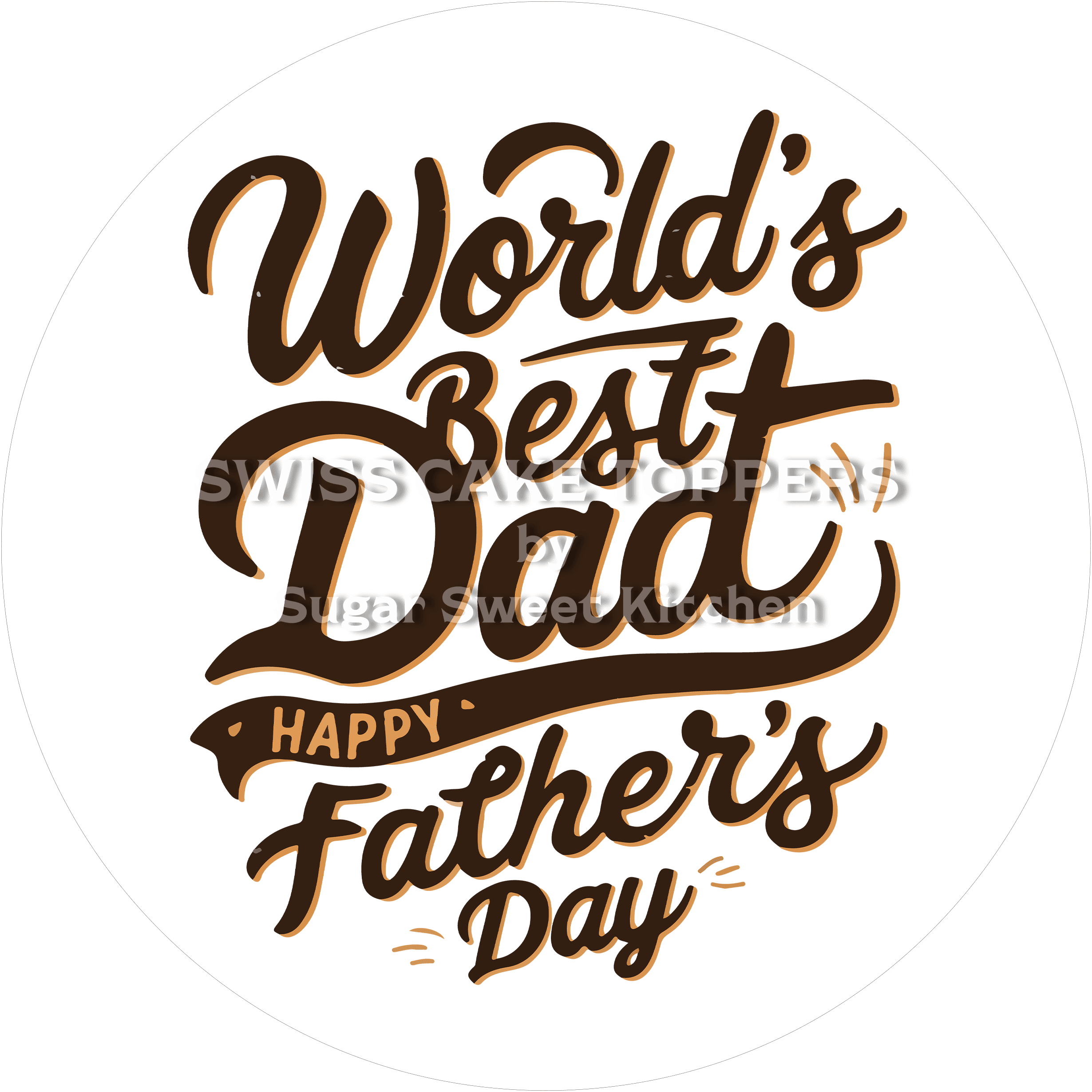Exklusiver Tortenaufleger zum Vatertag12 - personalisierbar - Fondant- Torten- & Cupcakeaufleger Sugar Sweet Kitchen