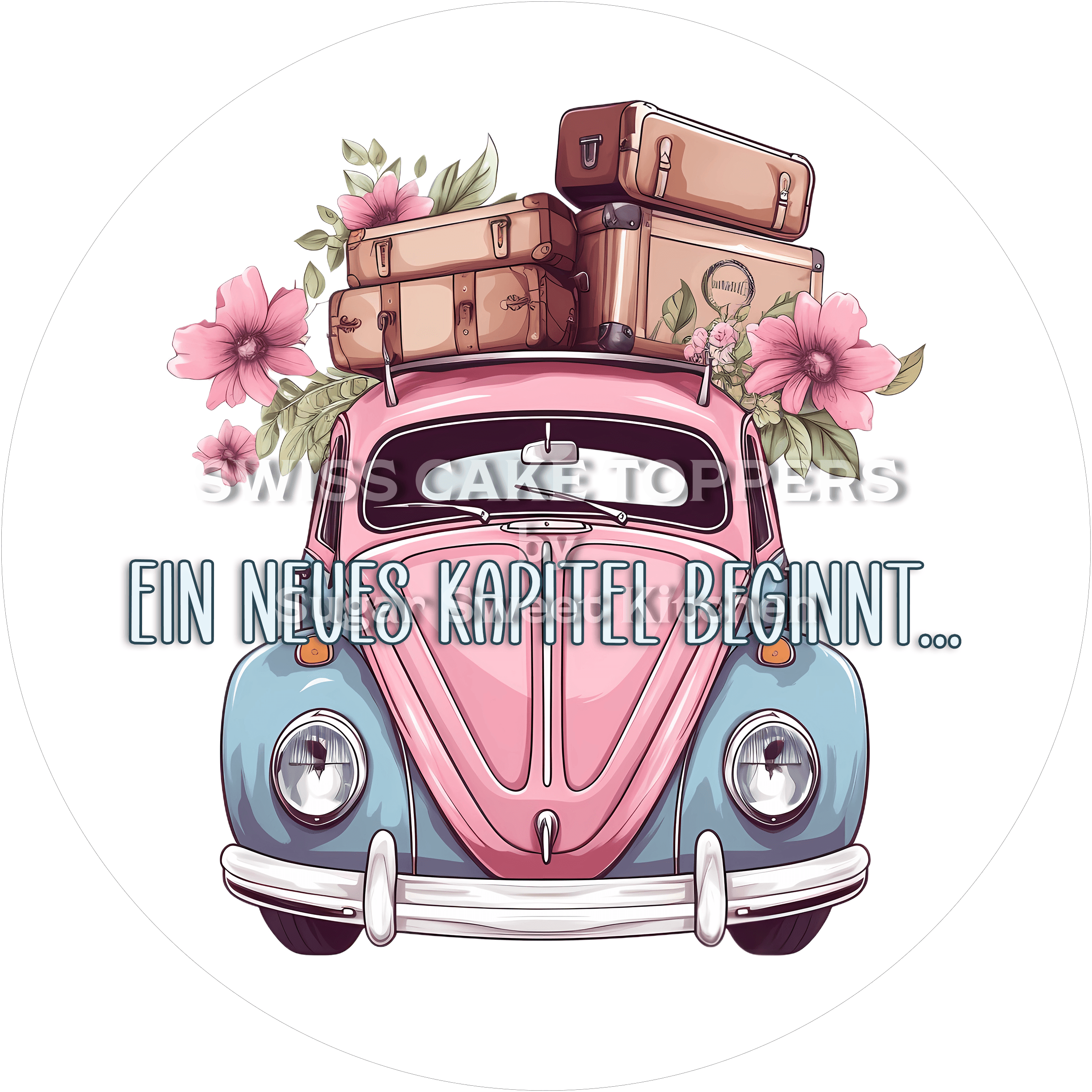 Exklusiver Tortenaufleger zur Wohnungs-Einweihung - personalisierbar - Fondant- Torten- & Cupcakeaufleger Sugar Sweet