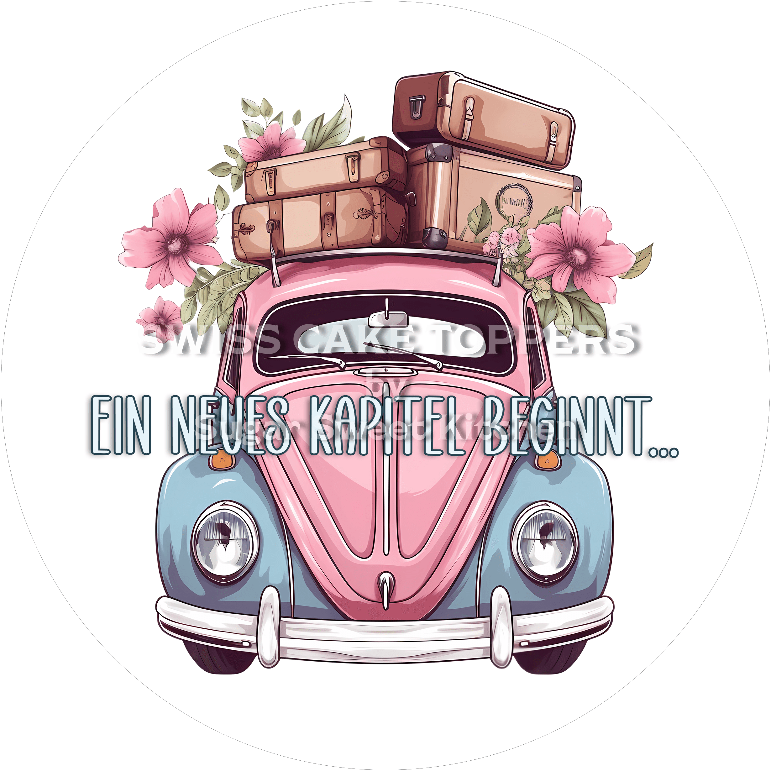 Exklusiver Tortenaufleger zur Wohnungs-Einweihung - personalisierbar - Fondant- Torten- & Cupcakeaufleger Sugar Sweet