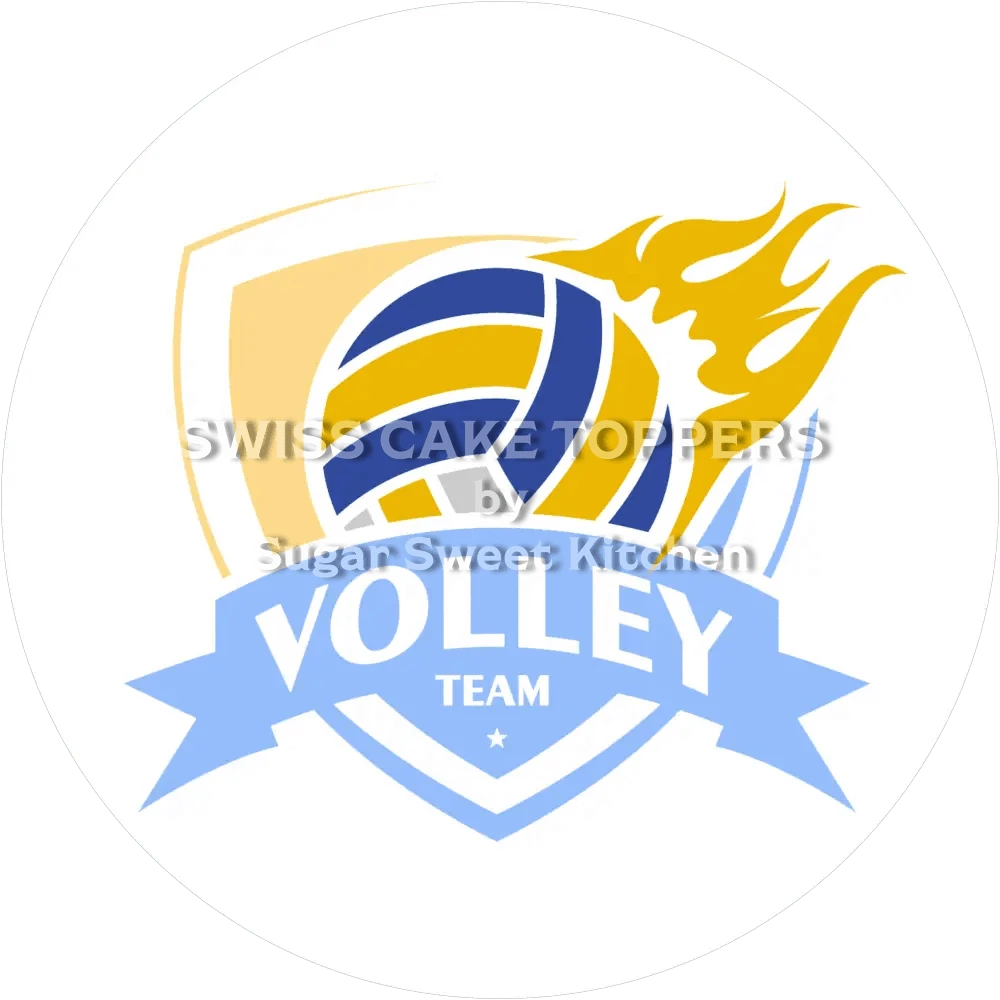 Exklusiver Volleyball-Tortenaufleger4 - personalisierbar - Fondant- Torten- & Cupcakeaufleger Sugar Sweet Kitchen