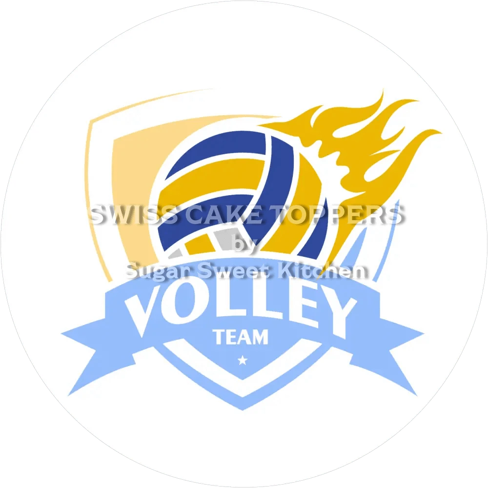 Exklusiver Volleyball-Tortenaufleger4 - personalisierbar - Fondant- Torten- & Cupcakeaufleger Sugar Sweet Kitchen