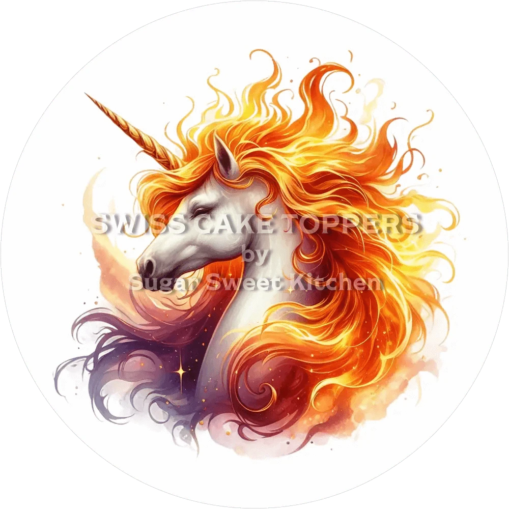 Fantastischer Einhorn-Tortenaufleger12 - personalisierbar - Fondant- Torten- & Cupcakeaufleger Sugar Sweet Kitchen