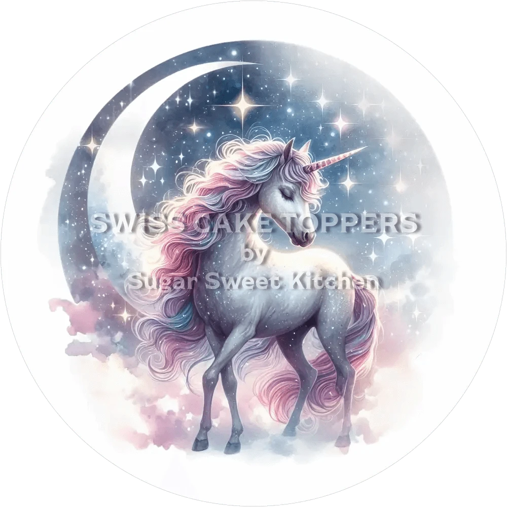 Fantastischer Einhorn-Tortenaufleger15 - personalisierbar - Fondant- Torten- & Cupcakeaufleger Sugar Sweet Kitchen