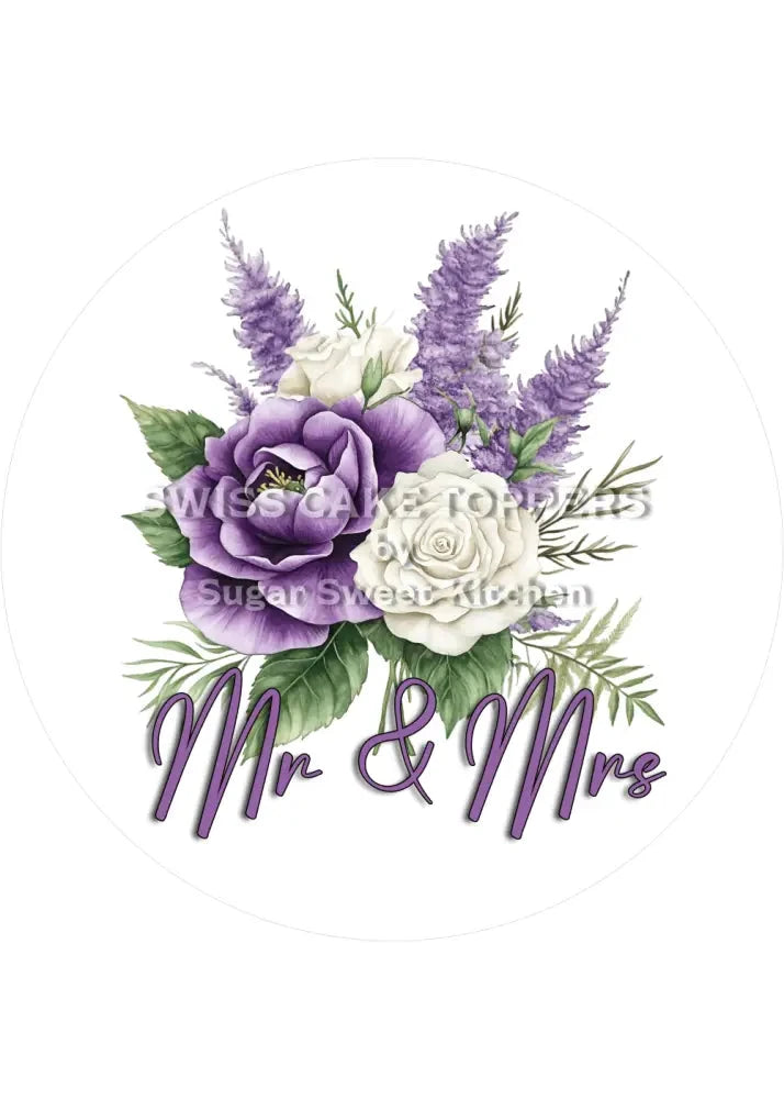 Fantastischer Hochzeits- Tortenaufleger ’Mr & Mrs’ - personalisierbar - Fondant- Torten- Cupcakeaufleger Sugar Sweet